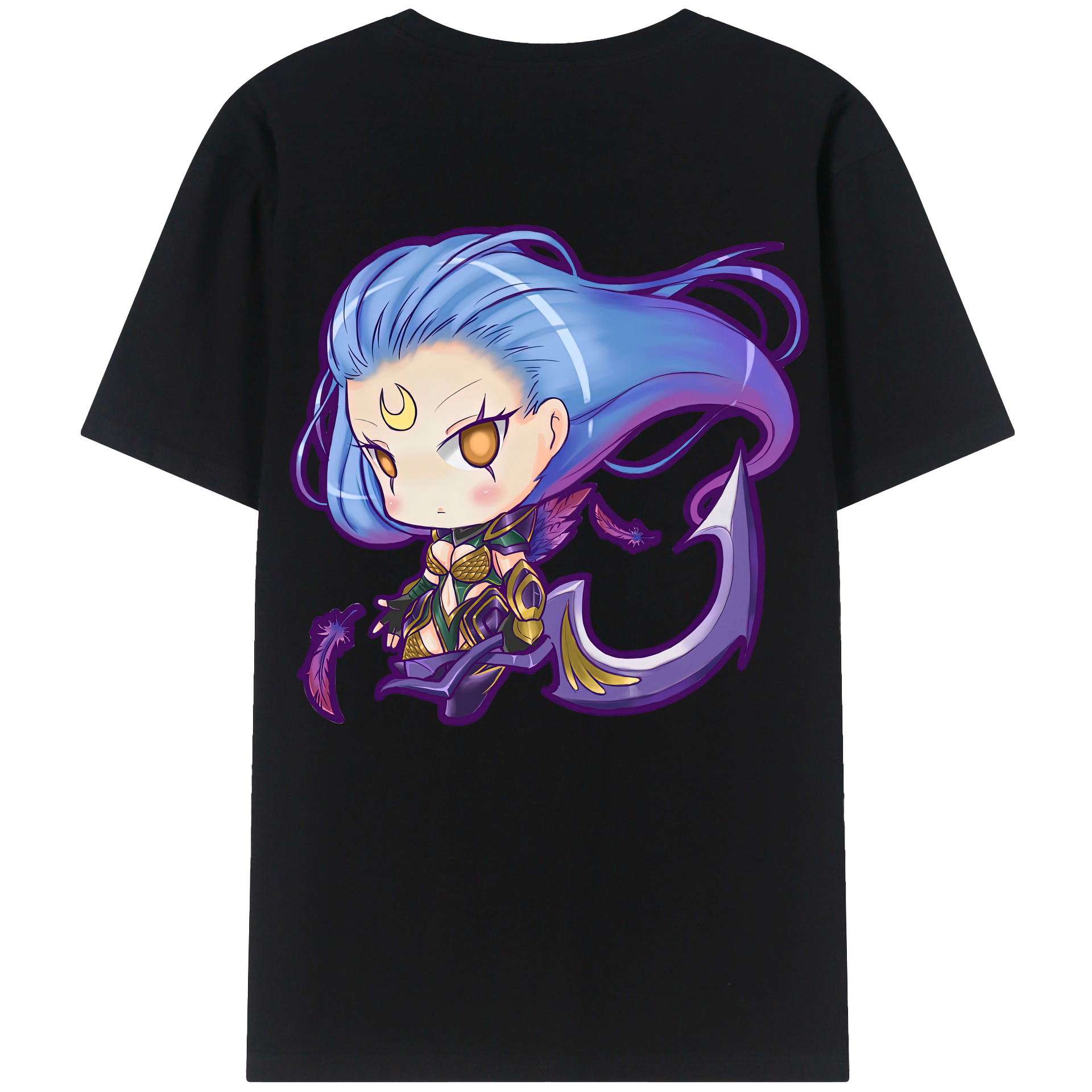 リーグ・オブ・レジェンド League of Legends LOL 綿100％半袖Tシャツ（背面プリント）