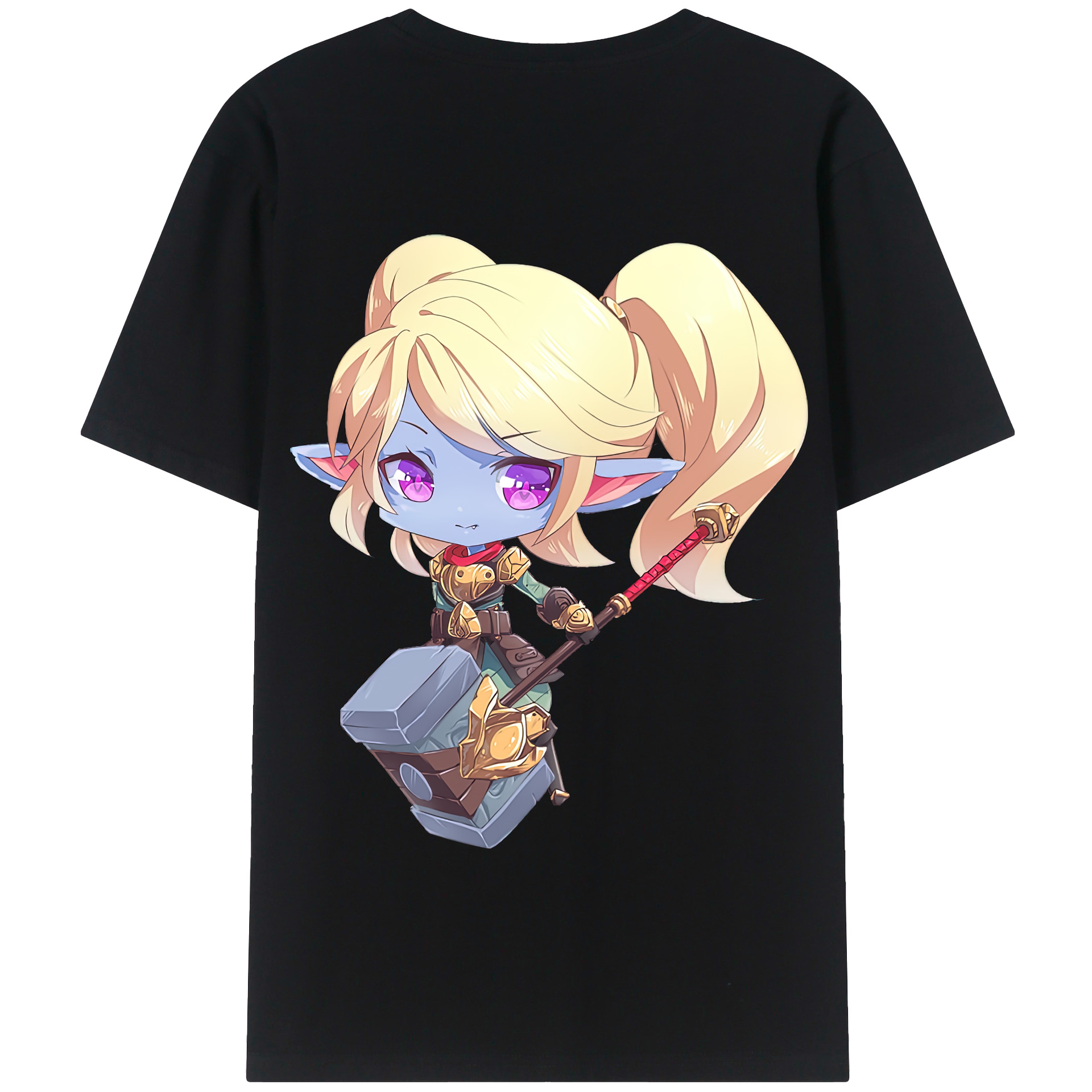 リーグ・オブ・レジェンド League of Legends LOL 綿100％半袖Tシャツ（背面プリント）