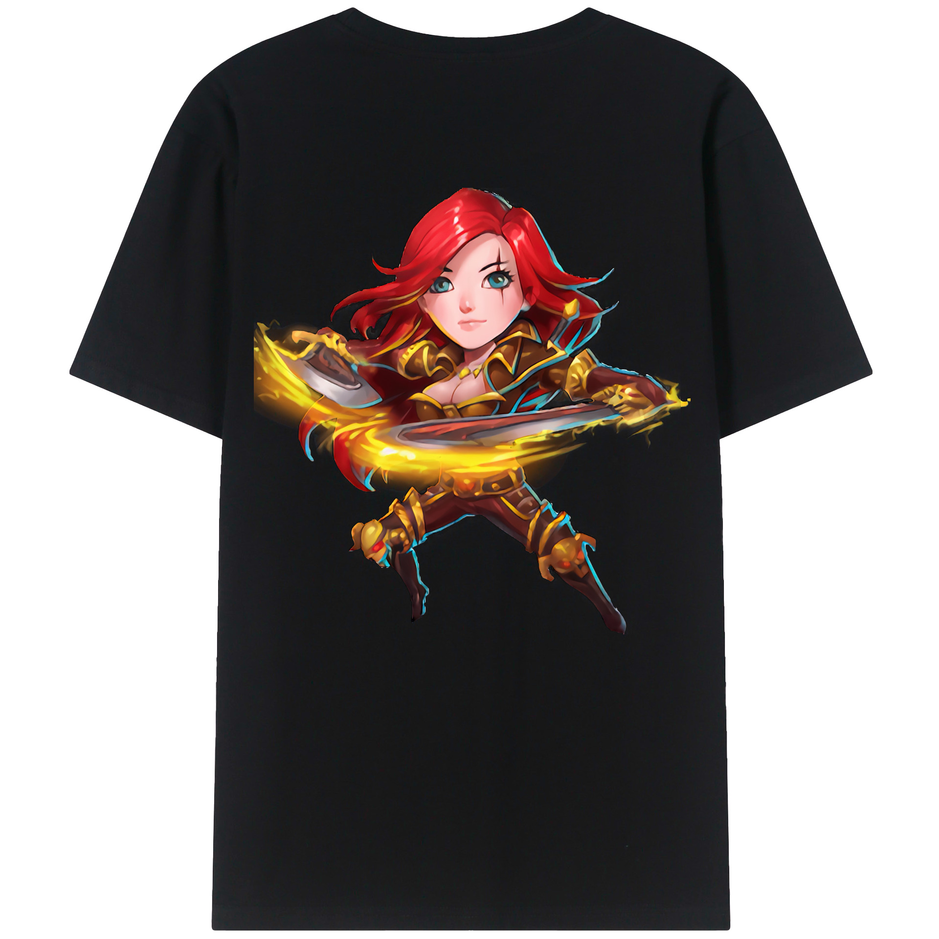（画像用） リーグ・オブ・レジェンド League of Legends LOL 綿100％半袖Tシャツ（背面プリント）