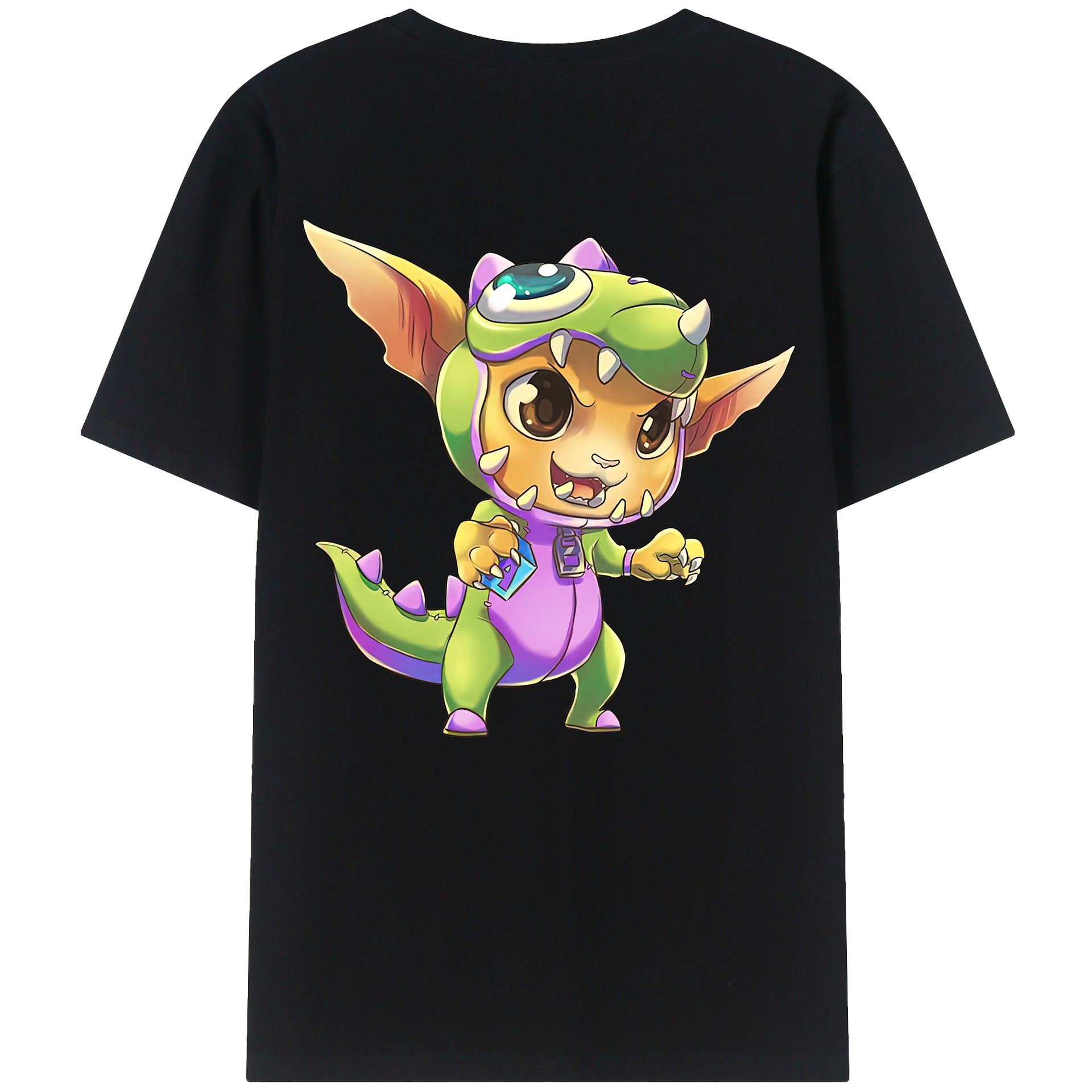 （画像用） リーグ・オブ・レジェンド League of Legends LOL 綿100％半袖Tシャツ（背面プリント）