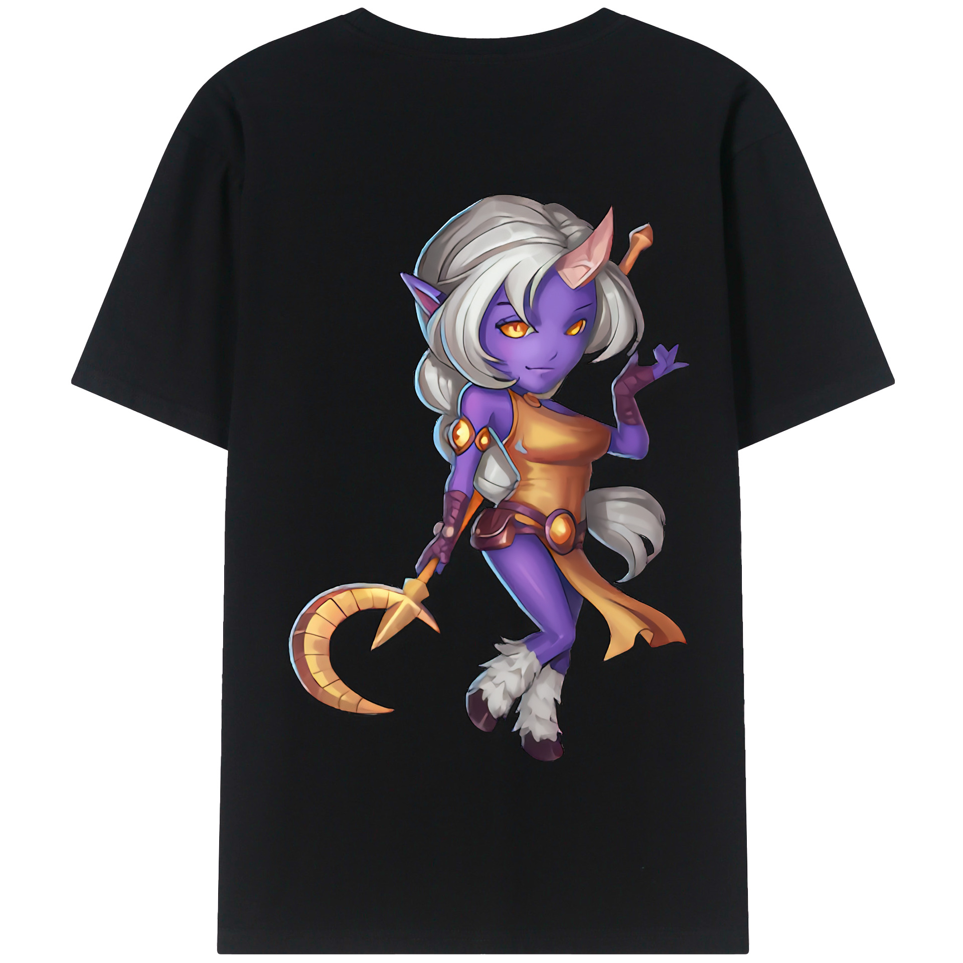 （画像用） リーグ・オブ・レジェンド League of Legends LOL 綿100％半袖Tシャツ（背面プリント）