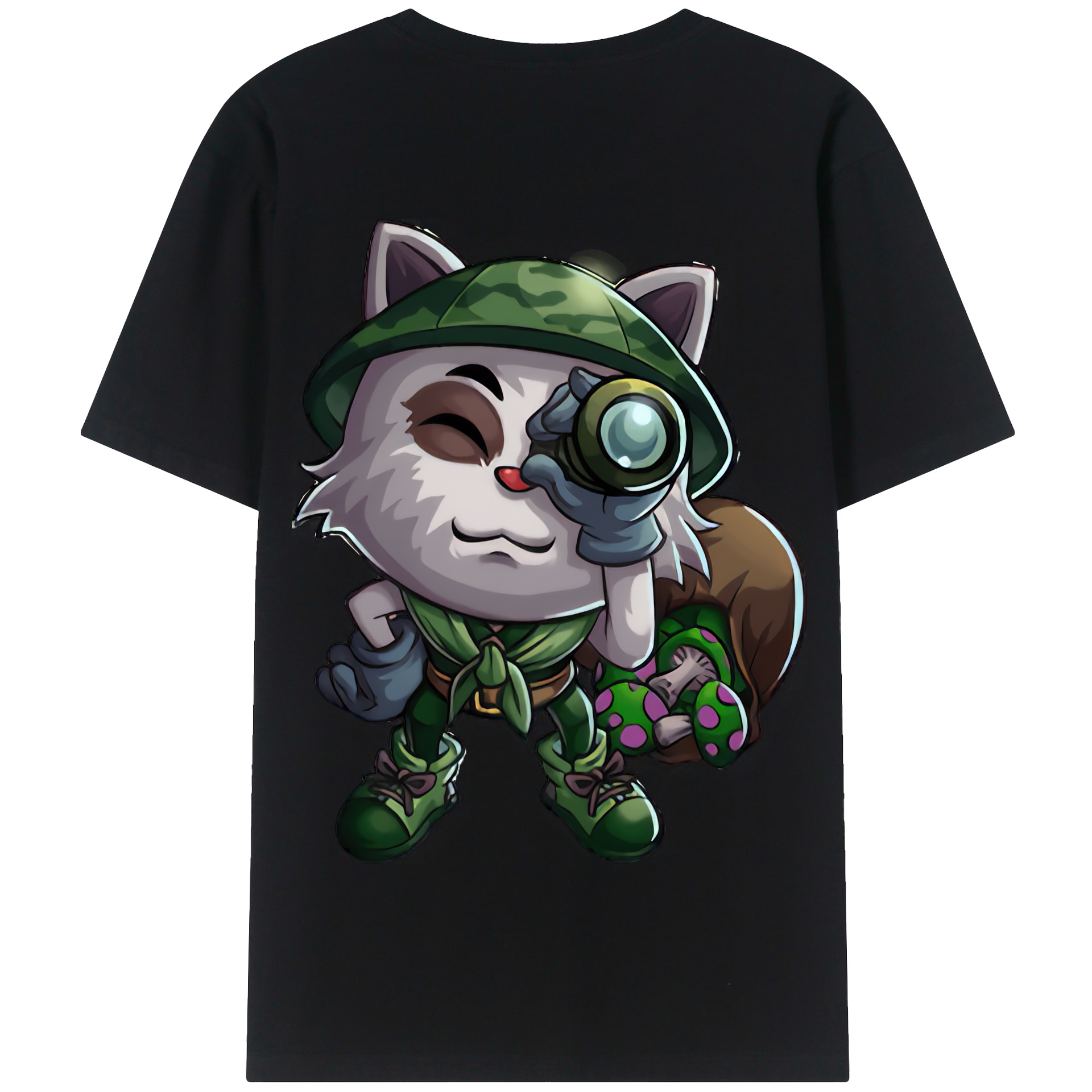 リーグ・オブ・レジェンド League of Legends LOL 綿100％半袖Tシャツ（背面プリント）