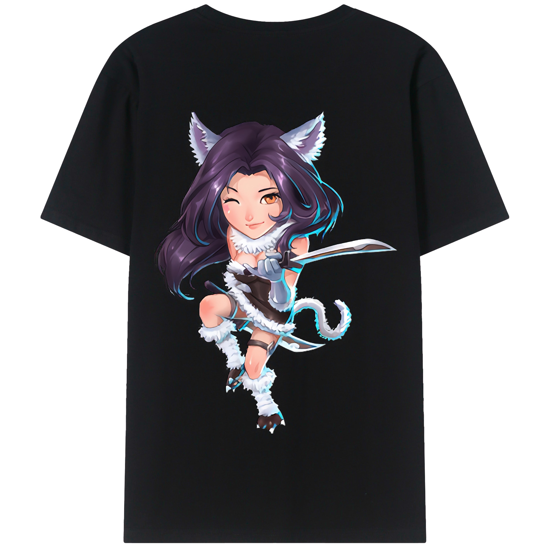 リーグ・オブ・レジェンド League of Legends LOL 綿100％半袖Tシャツ（背面プリント）