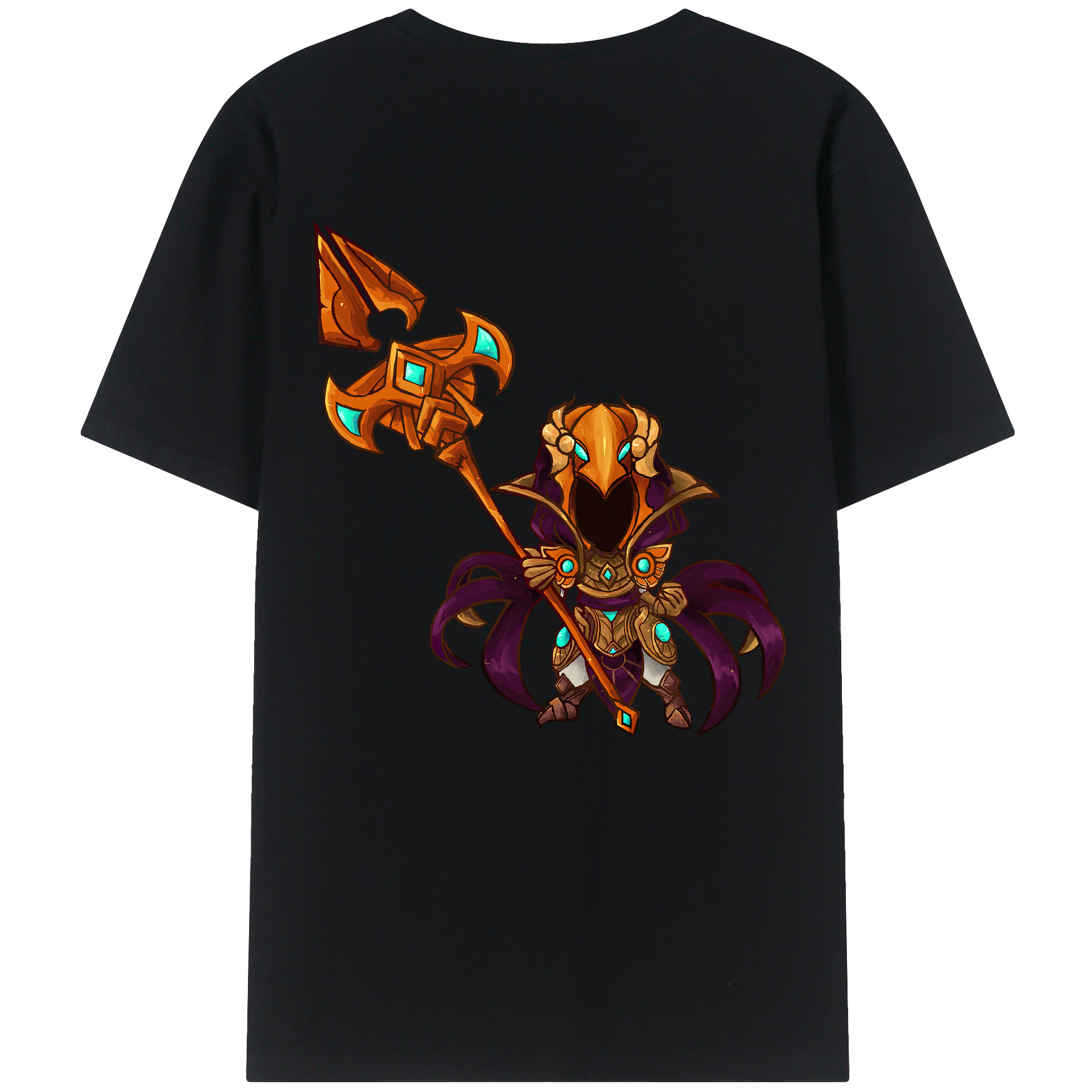 リーグ・オブ・レジェンド League of Legends LOL 綿100％半袖Tシャツ（背面プリント）