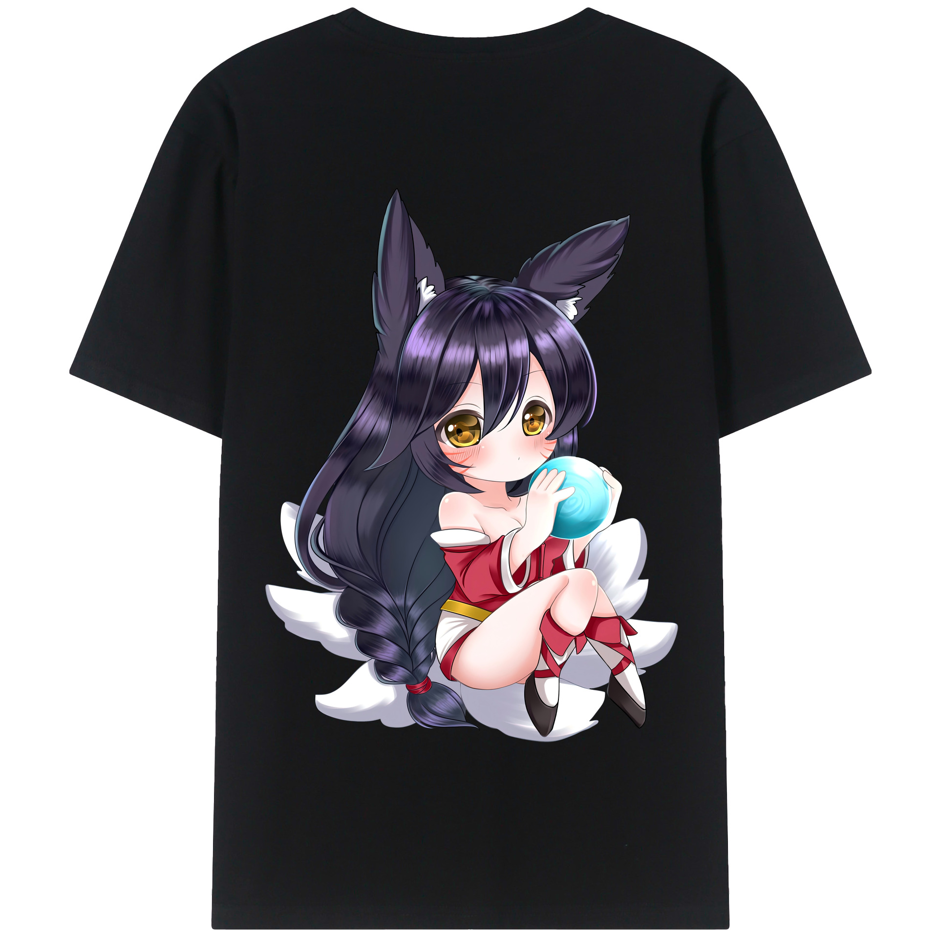 （画像用） リーグ・オブ・レジェンド League of Legends LOL 綿100％半袖Tシャツ（背面プリント）