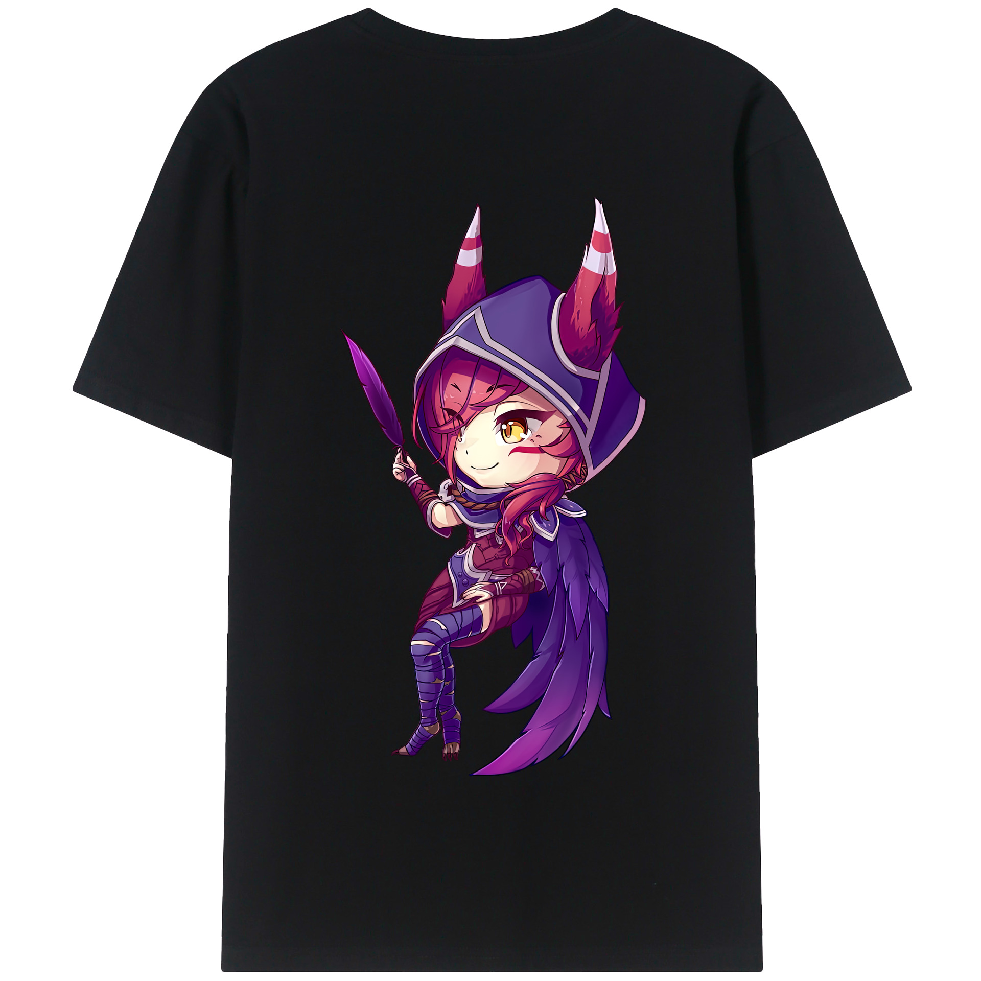 リーグ・オブ・レジェンド League of Legends LOL 綿100％半袖Tシャツ（背面プリント）
