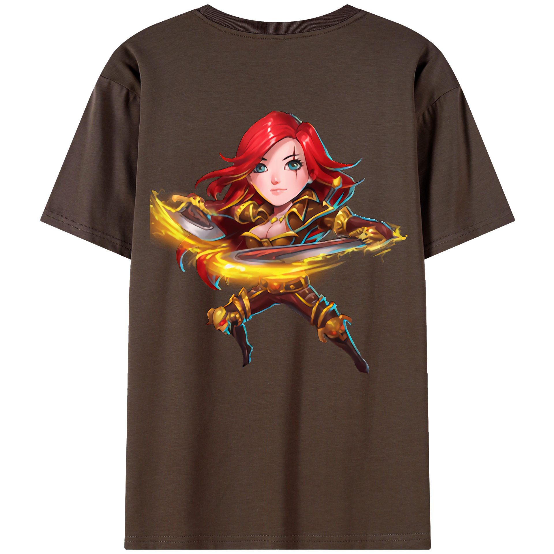 （画像用） リーグ・オブ・レジェンド League of Legends LOL 綿100％半袖Tシャツ（背面プリント）