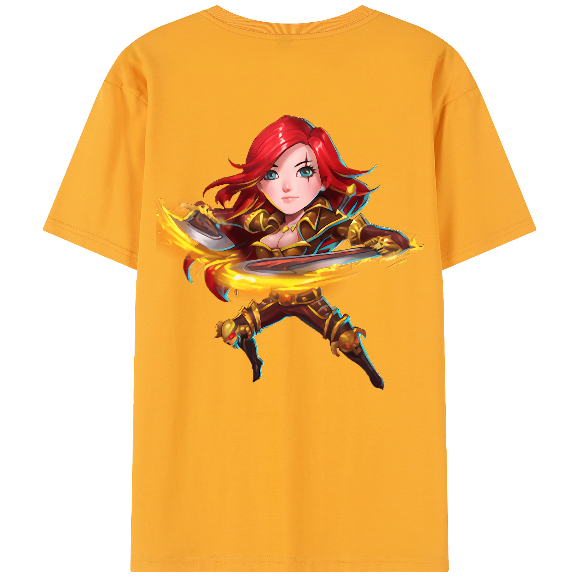 （画像用） リーグ・オブ・レジェンド League of Legends LOL 綿100％半袖Tシャツ（背面プリント）