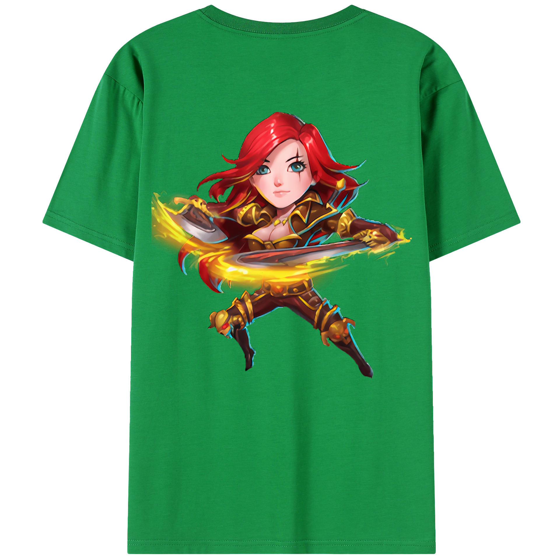 （画像用） リーグ・オブ・レジェンド League of Legends LOL 綿100％半袖Tシャツ（背面プリント）
