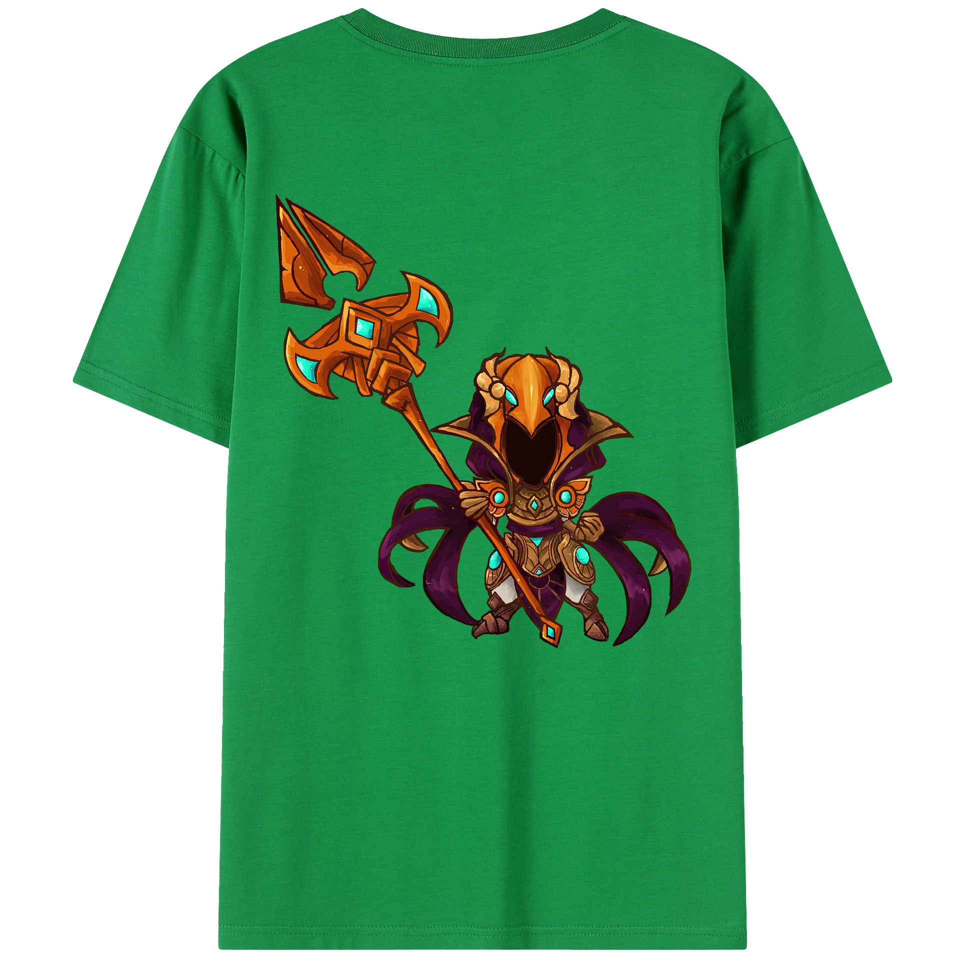 リーグ・オブ・レジェンド League of Legends LOL 綿100％半袖Tシャツ（背面プリント）
