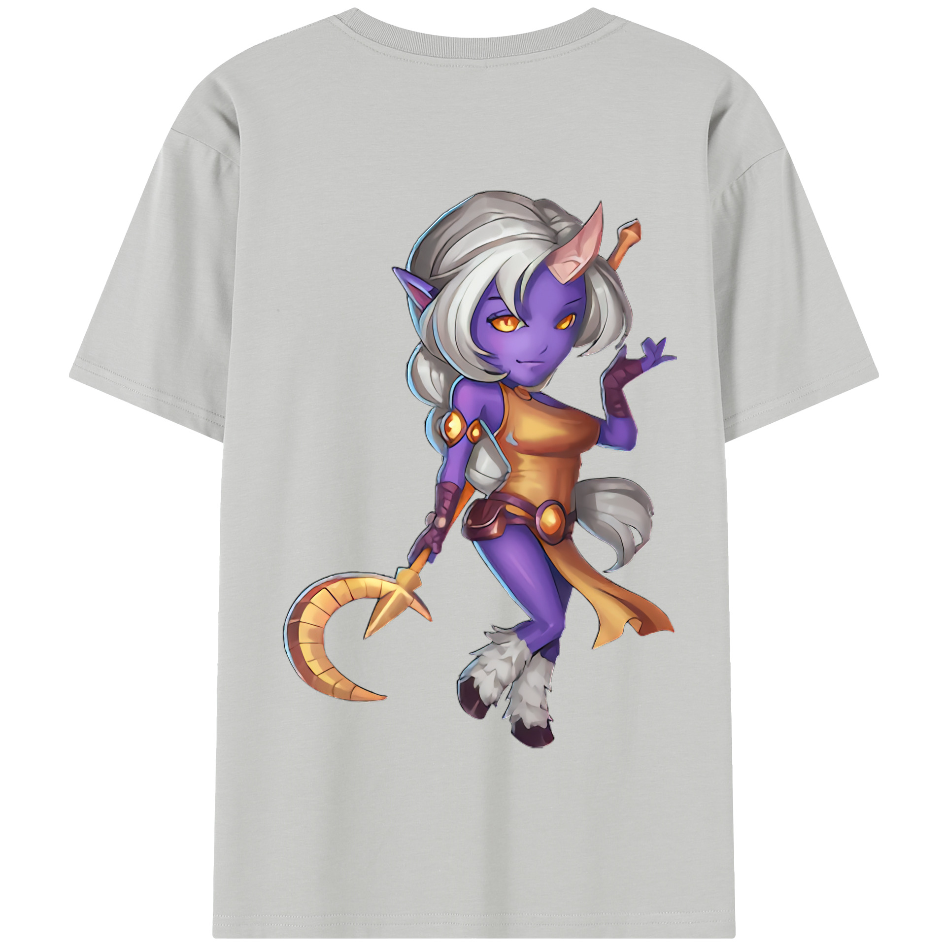 （画像用） リーグ・オブ・レジェンド League of Legends LOL 綿100％半袖Tシャツ（背面プリント）