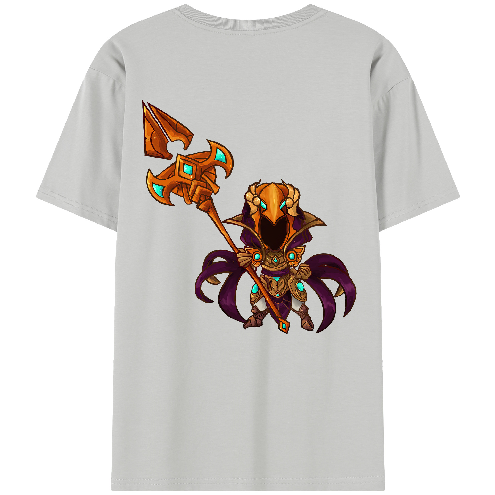 リーグ・オブ・レジェンド League of Legends LOL 綿100％半袖Tシャツ（背面プリント）