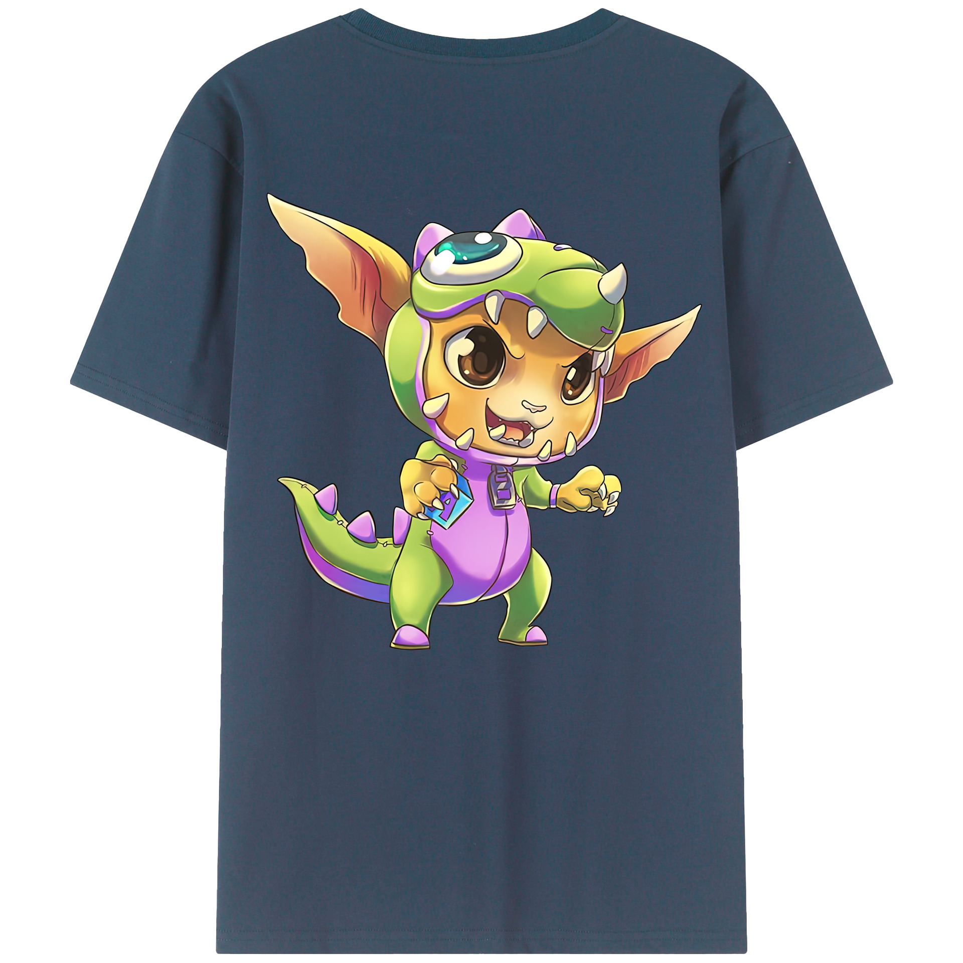 （画像用） リーグ・オブ・レジェンド League of Legends LOL 綿100％半袖Tシャツ（背面プリント）