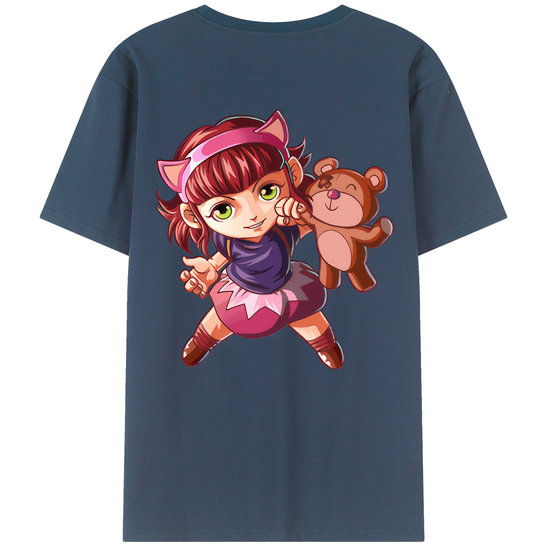 リーグ・オブ・レジェンド League of Legends LOL 綿100％半袖Tシャツ（背面プリント）