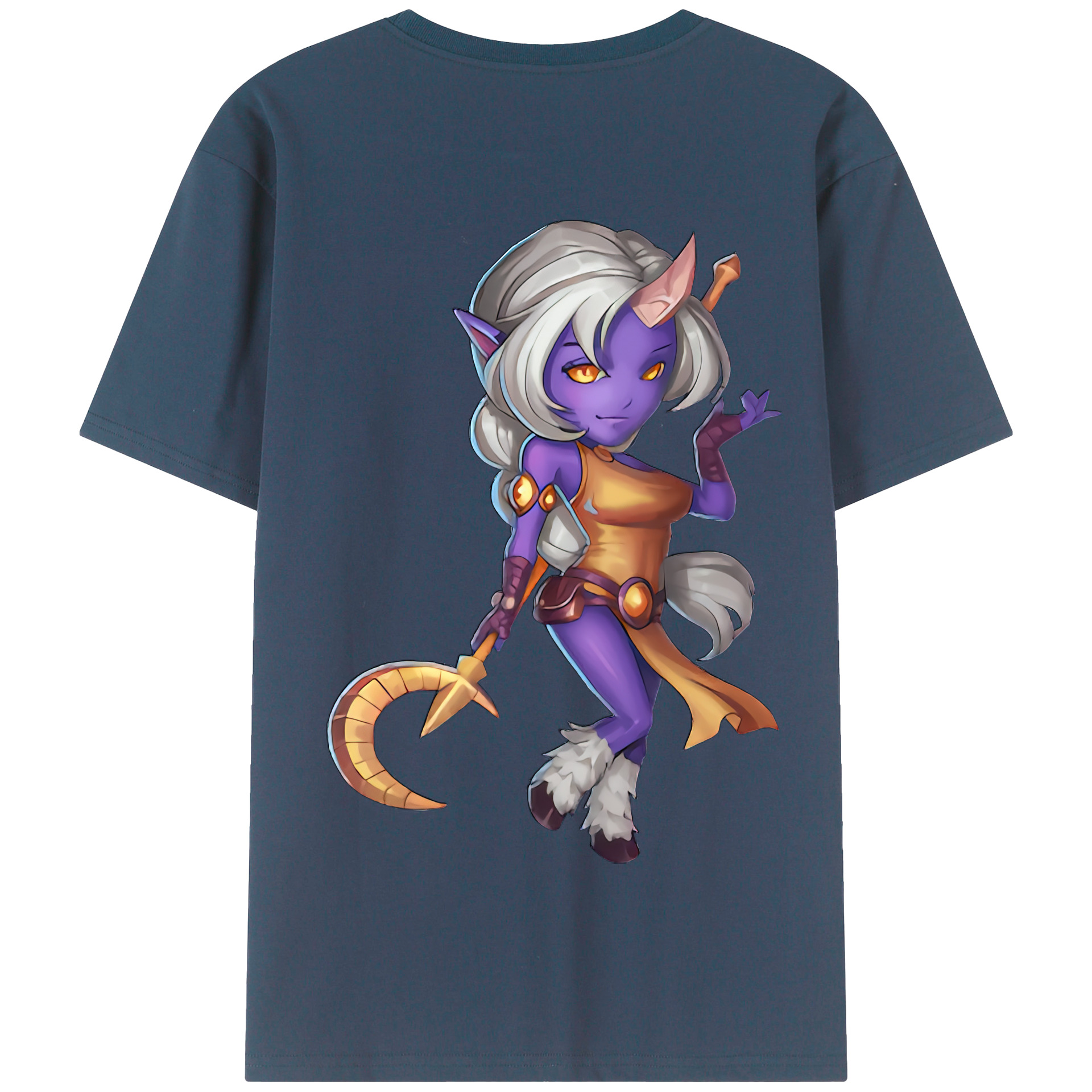 （画像用） リーグ・オブ・レジェンド League of Legends LOL 綿100％半袖Tシャツ（背面プリント）