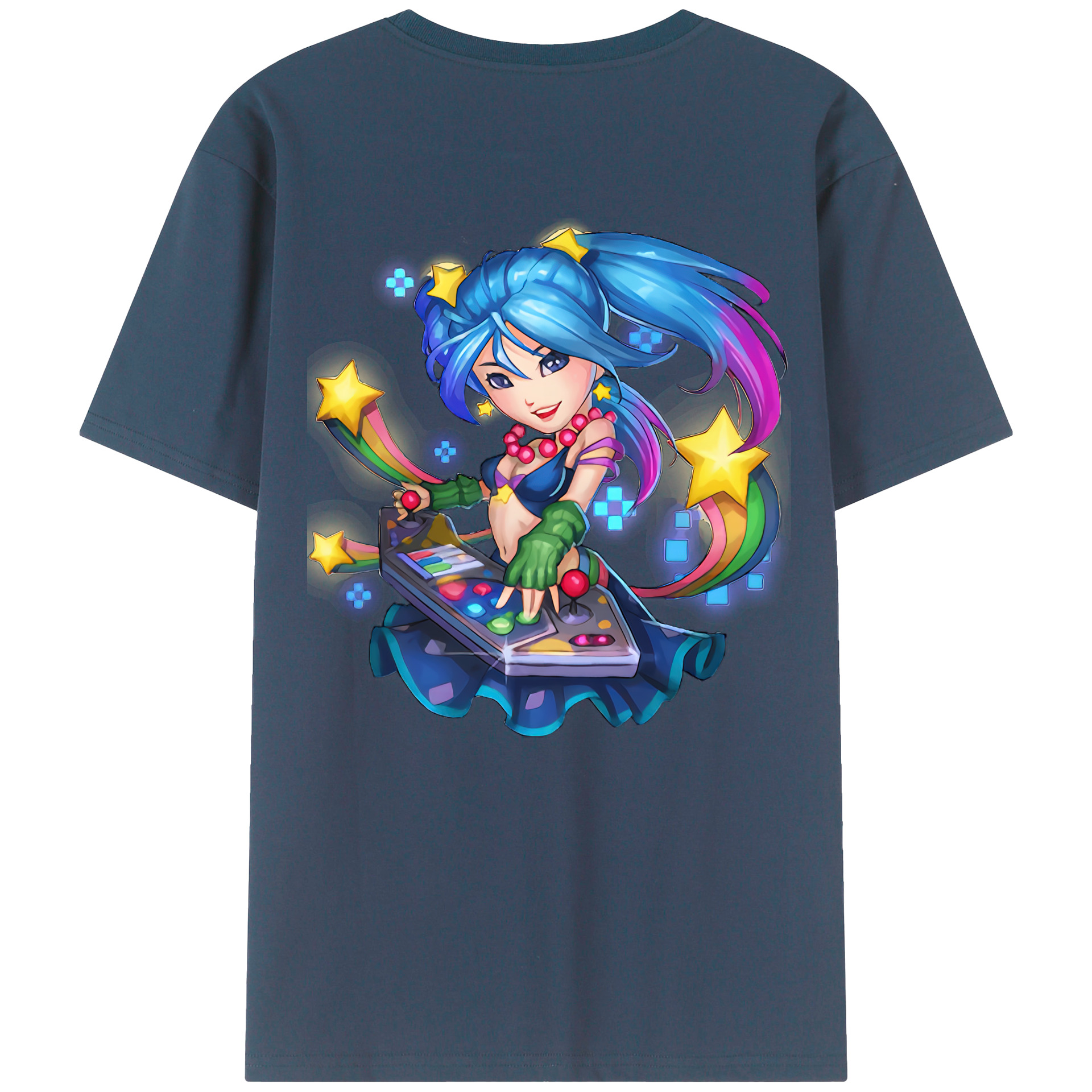 リーグ・オブ・レジェンド League of Legends LOL 綿100％半袖Tシャツ（背面プリント）