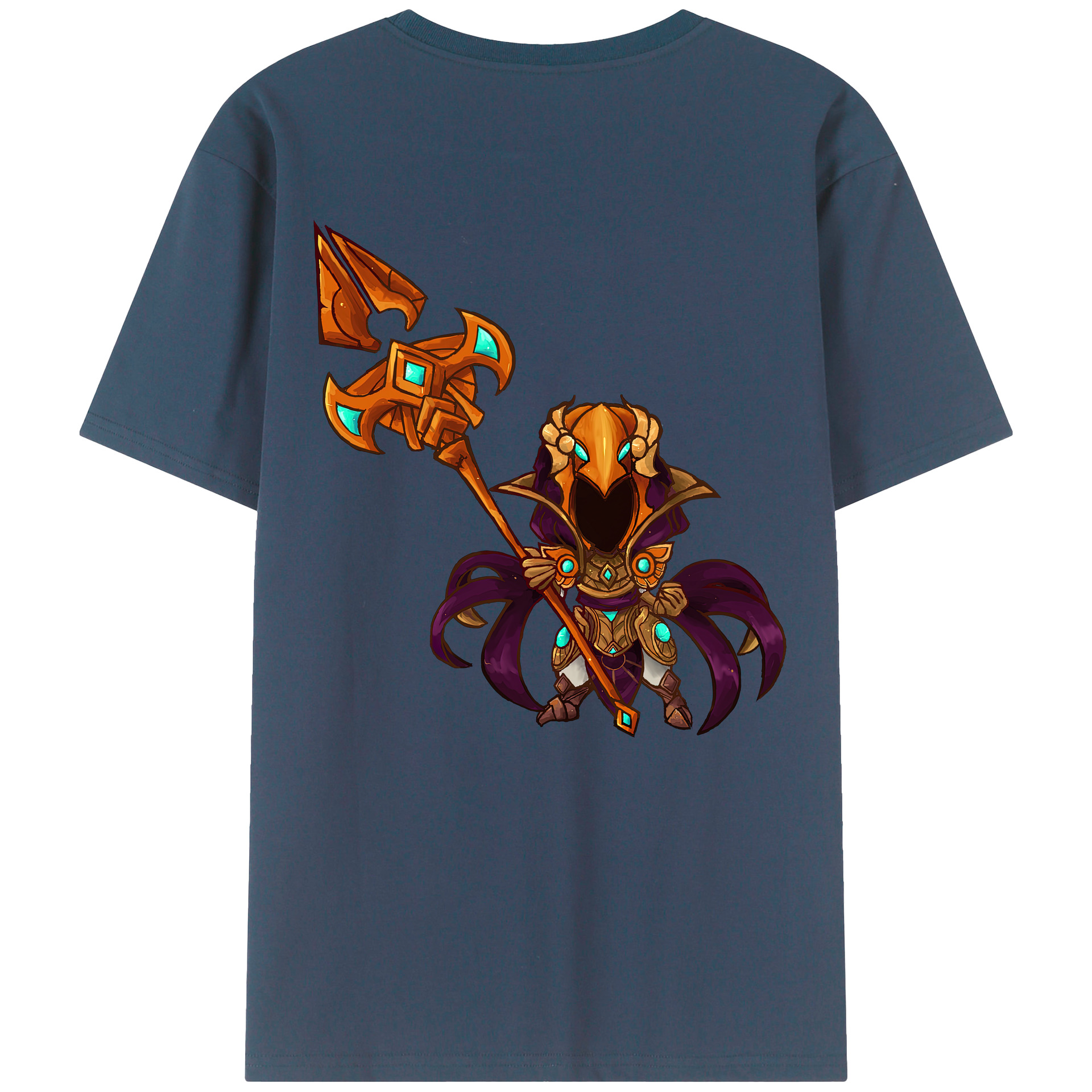 リーグ・オブ・レジェンド League of Legends LOL 綿100％半袖Tシャツ（背面プリント）