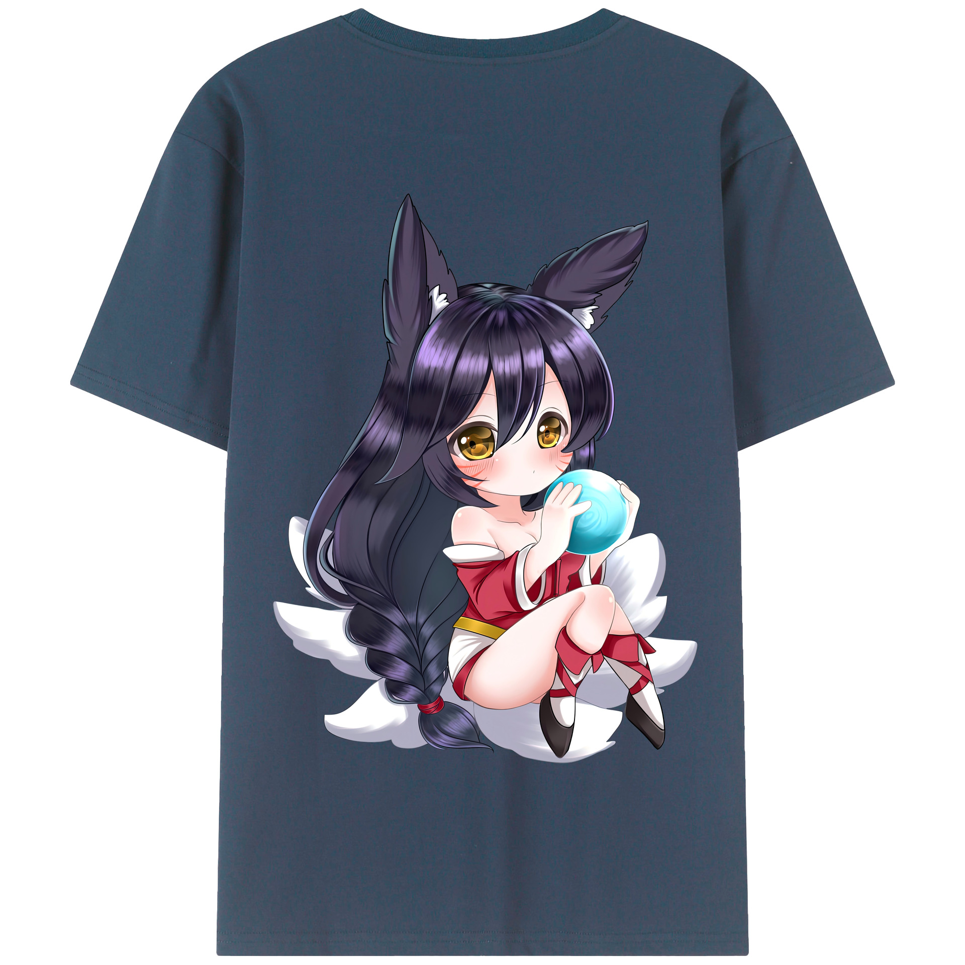 （画像用） リーグ・オブ・レジェンド League of Legends LOL 綿100％半袖Tシャツ（背面プリント）