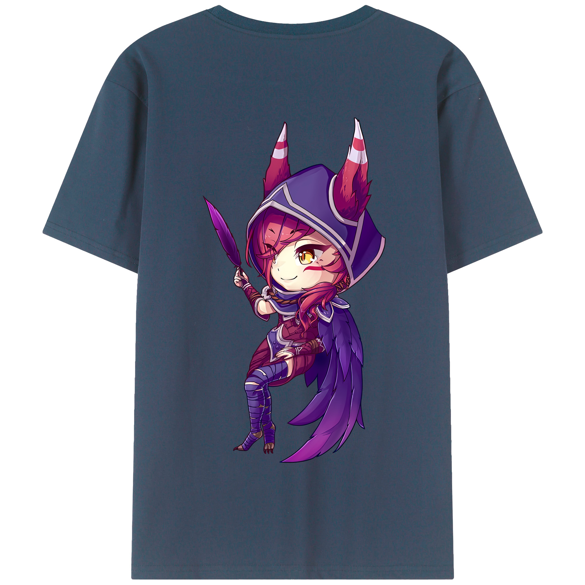 リーグ・オブ・レジェンド League of Legends LOL 綿100％半袖Tシャツ（背面プリント）