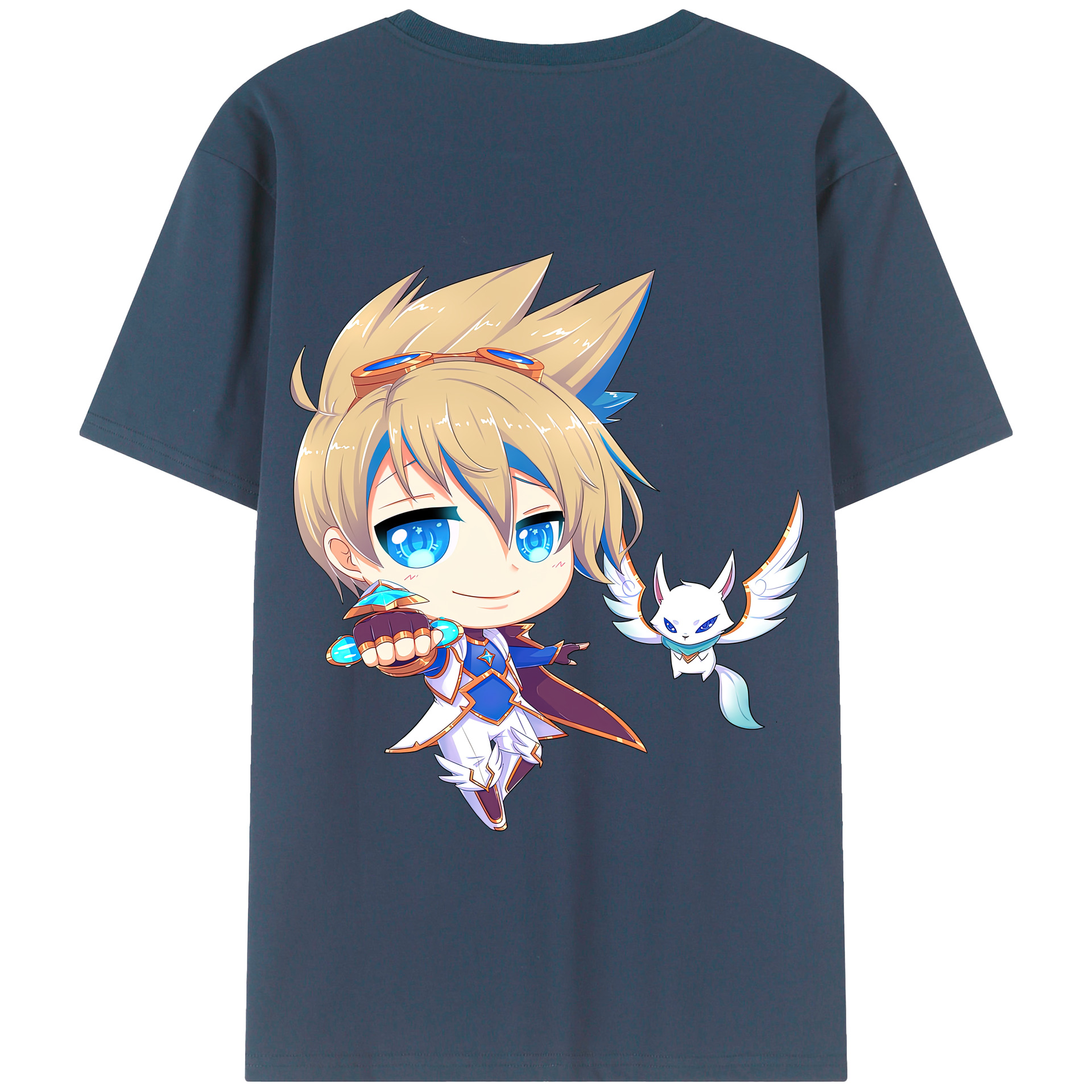 リーグ・オブ・レジェンド League of Legends LOL 綿100％半袖Tシャツ（背面プリント）
