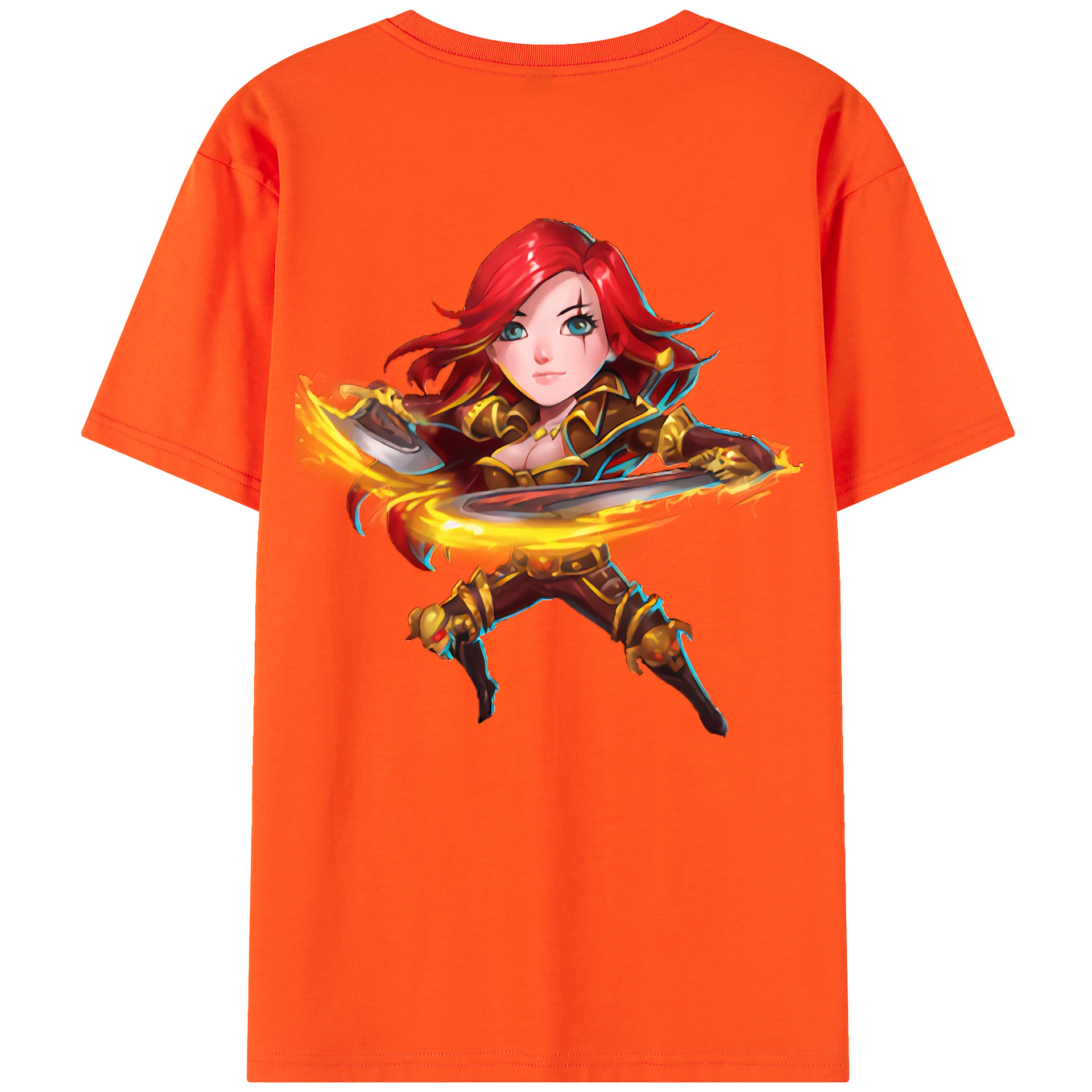 （画像用） リーグ・オブ・レジェンド League of Legends LOL 綿100％半袖Tシャツ（背面プリント）