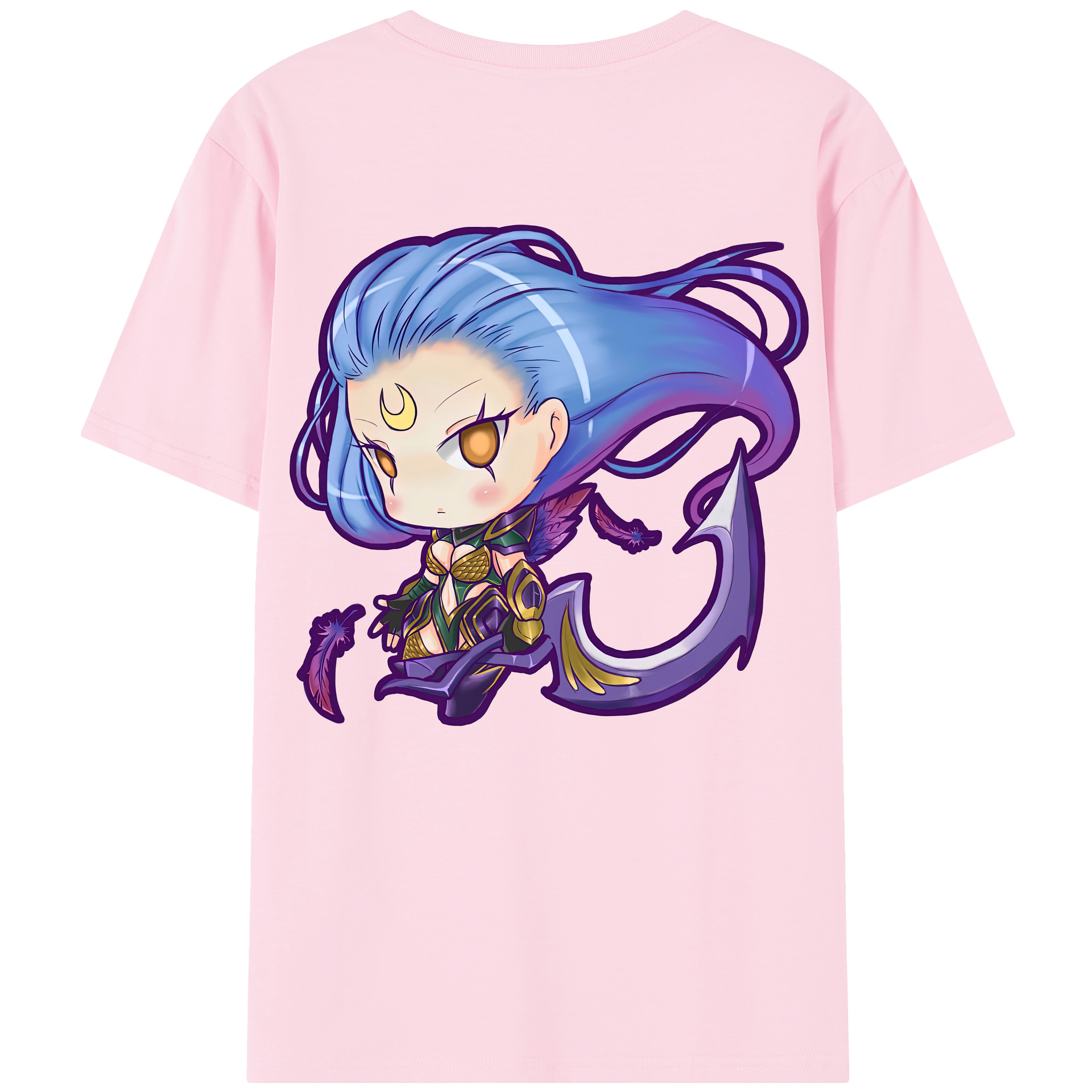 リーグ・オブ・レジェンド League of Legends LOL 綿100％半袖Tシャツ（背面プリント）