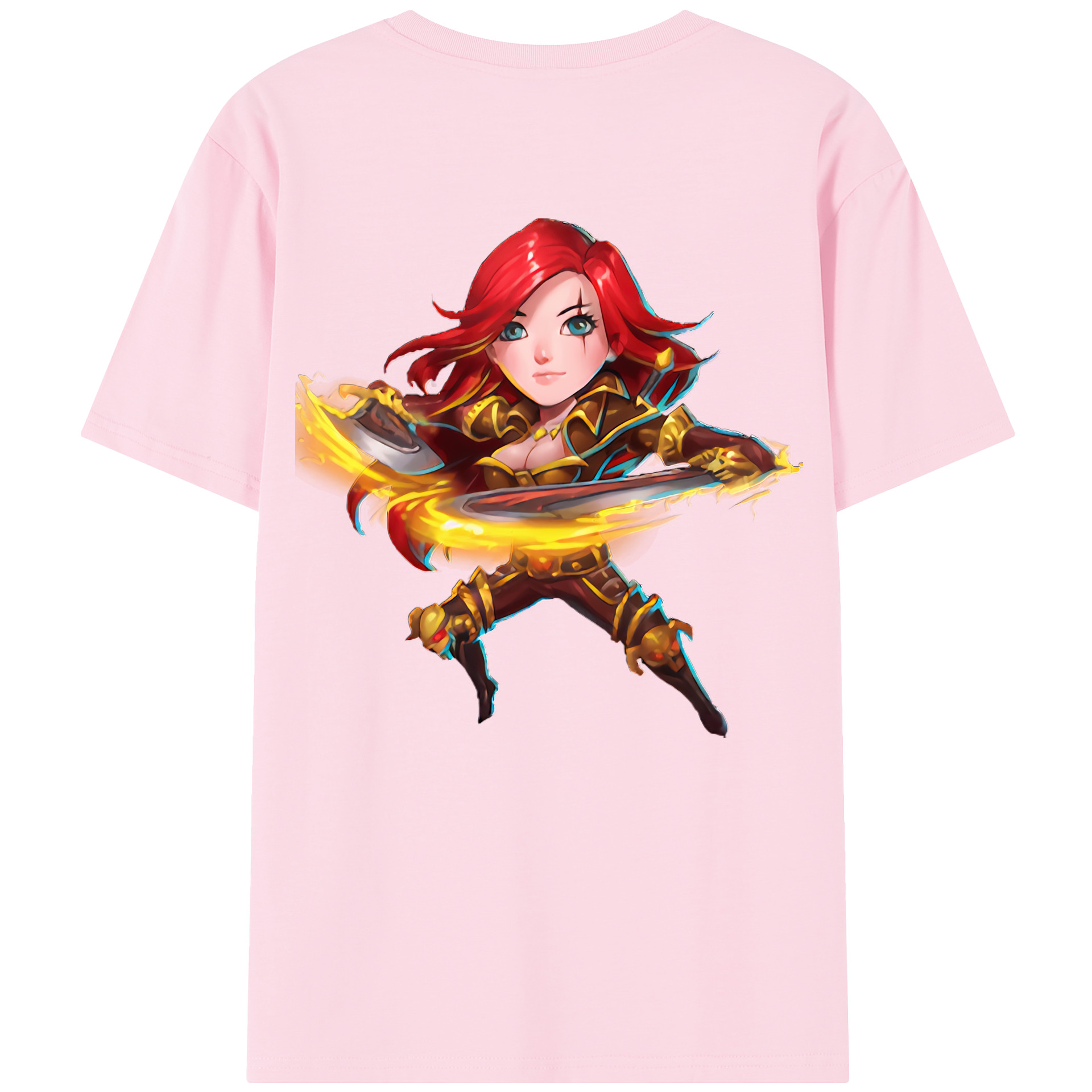 （画像用） リーグ・オブ・レジェンド League of Legends LOL 綿100％半袖Tシャツ（背面プリント）