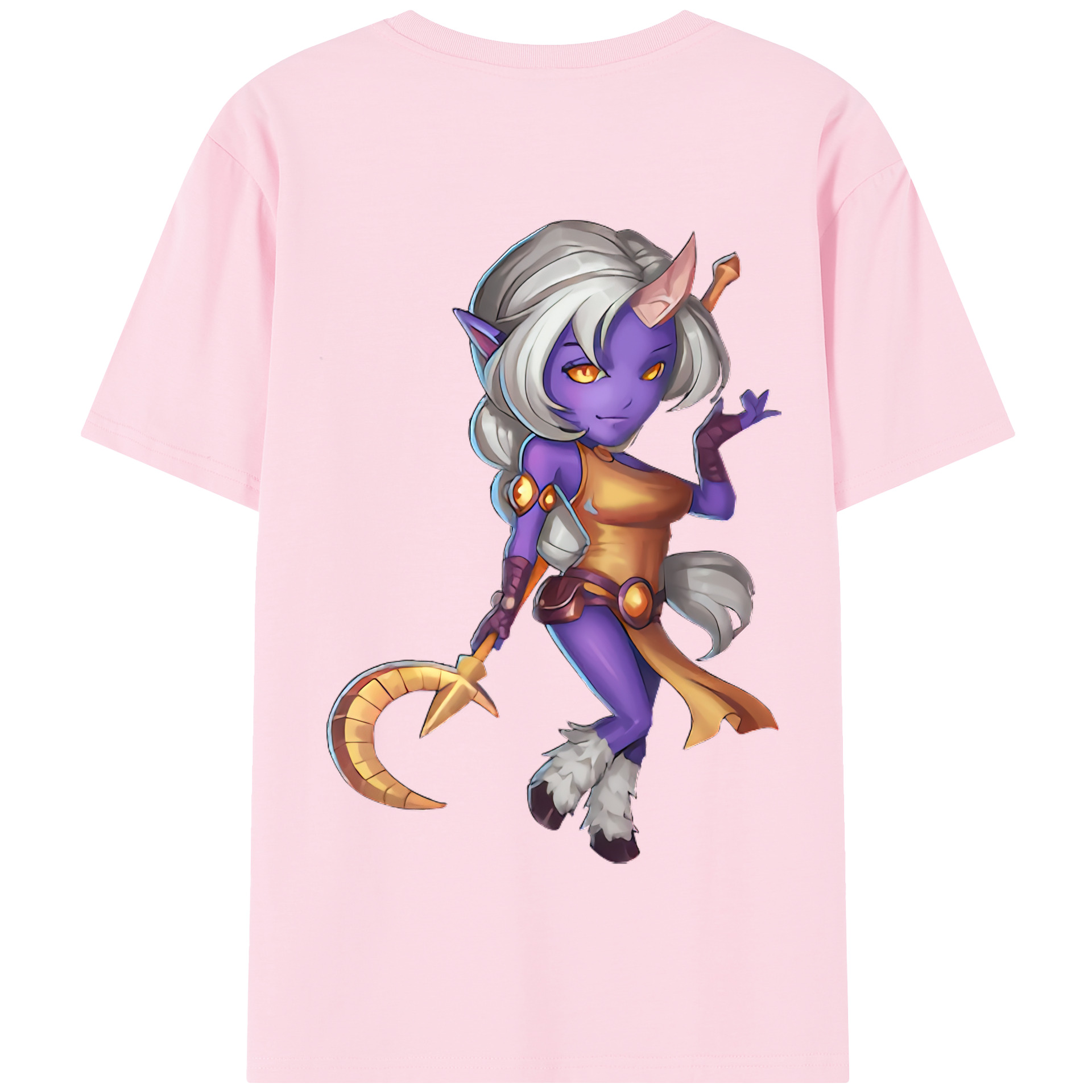 （画像用） リーグ・オブ・レジェンド League of Legends LOL 綿100％半袖Tシャツ（背面プリント）