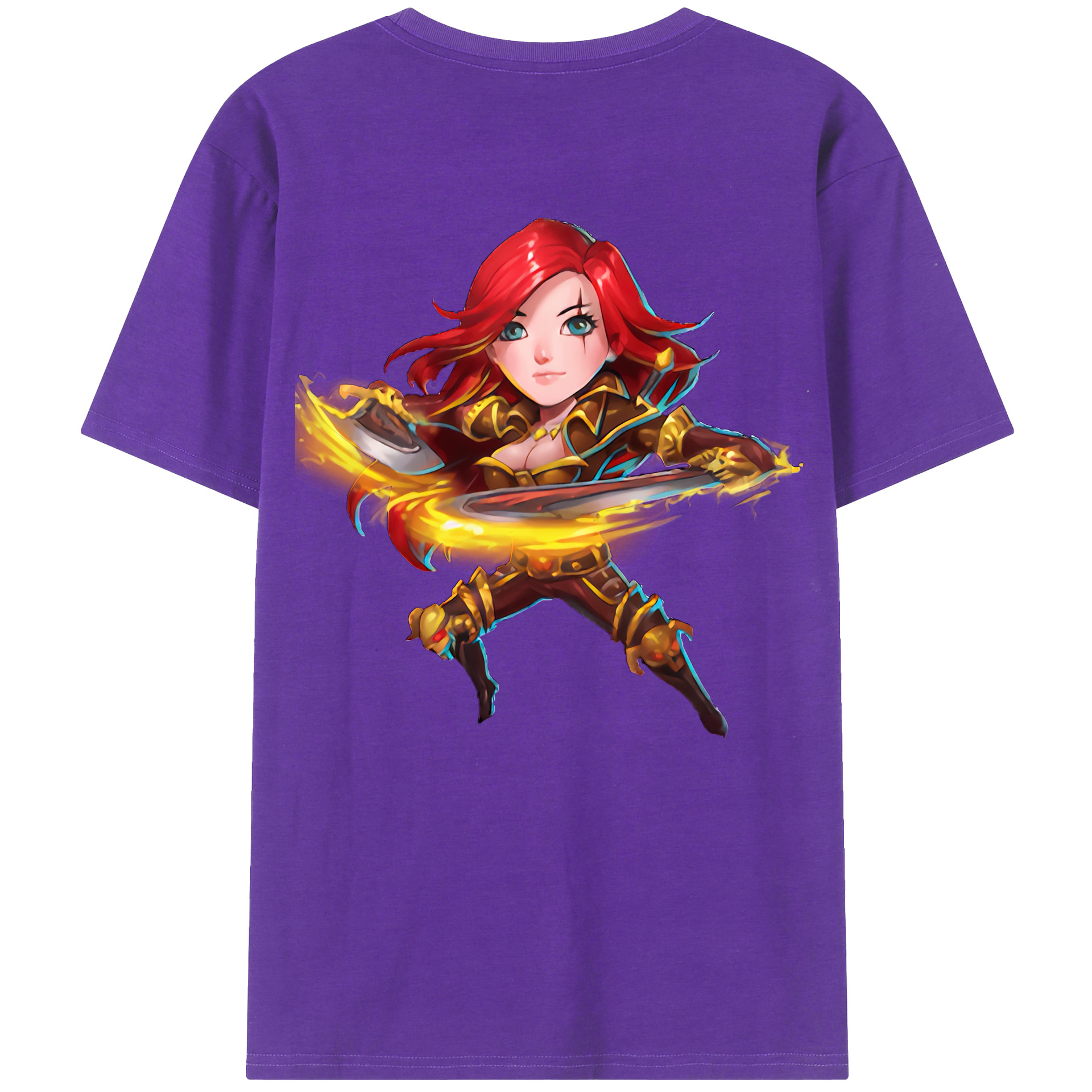 （画像用） リーグ・オブ・レジェンド League of Legends LOL 綿100％半袖Tシャツ（背面プリント）