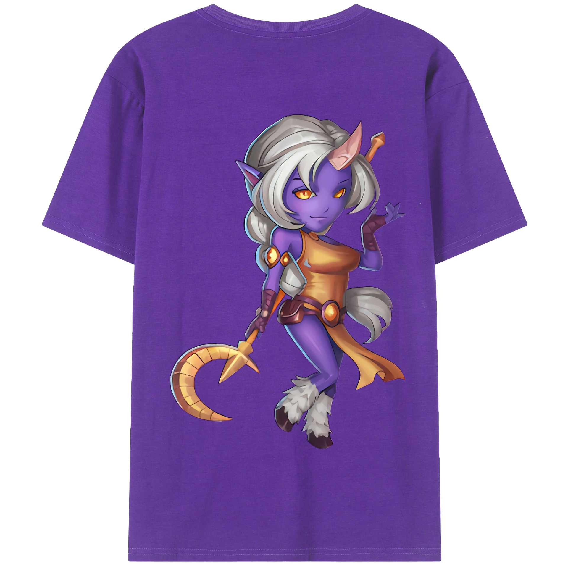 （画像用） リーグ・オブ・レジェンド League of Legends LOL 綿100％半袖Tシャツ（背面プリント）