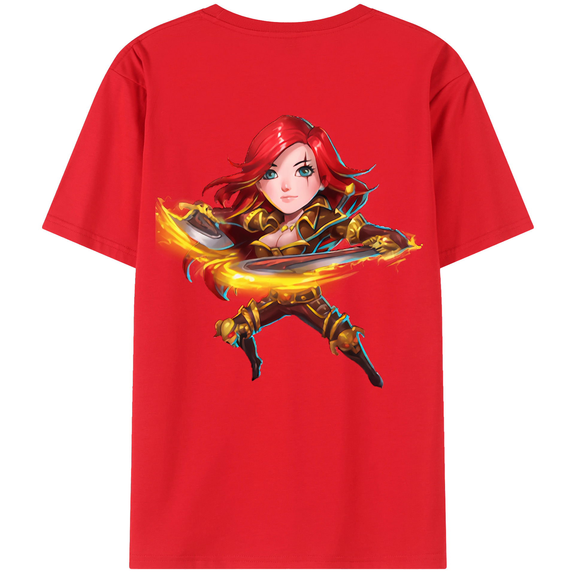 （画像用） リーグ・オブ・レジェンド League of Legends LOL 綿100％半袖Tシャツ（背面プリント）