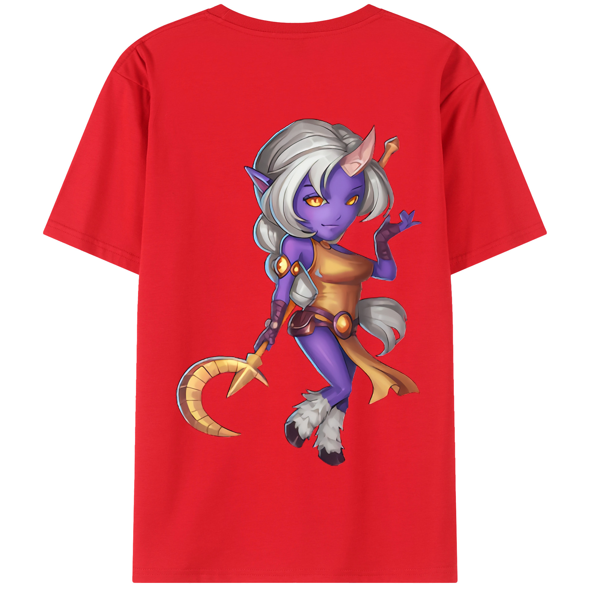 （画像用） リーグ・オブ・レジェンド League of Legends LOL 綿100％半袖Tシャツ（背面プリント）