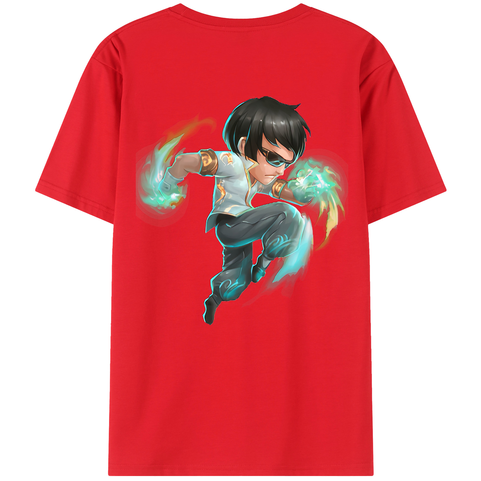 リーグ・オブ・レジェンド League of Legends LOL 綿100％半袖Tシャツ（背面プリント）