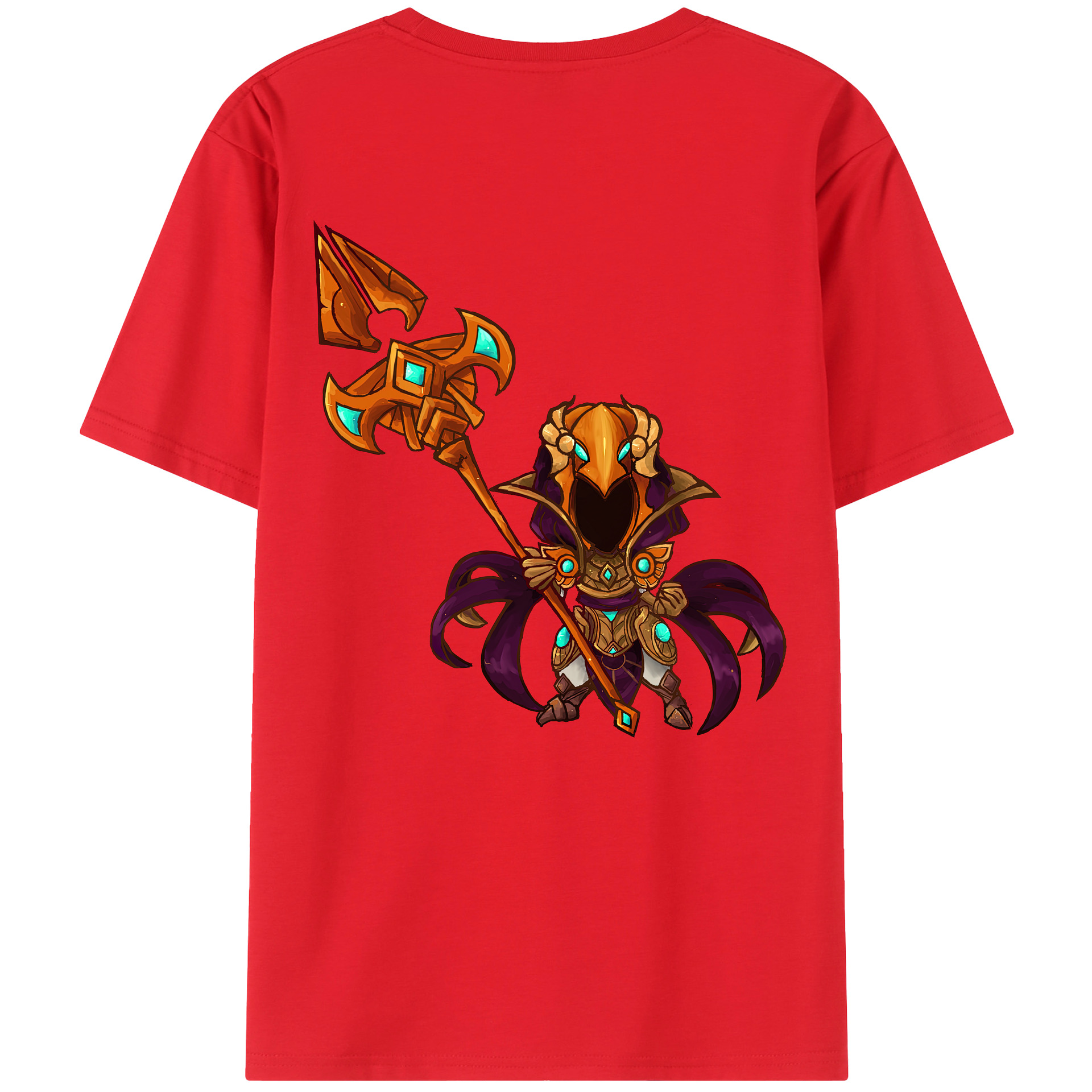 リーグ・オブ・レジェンド League of Legends LOL 綿100％半袖Tシャツ（背面プリント）