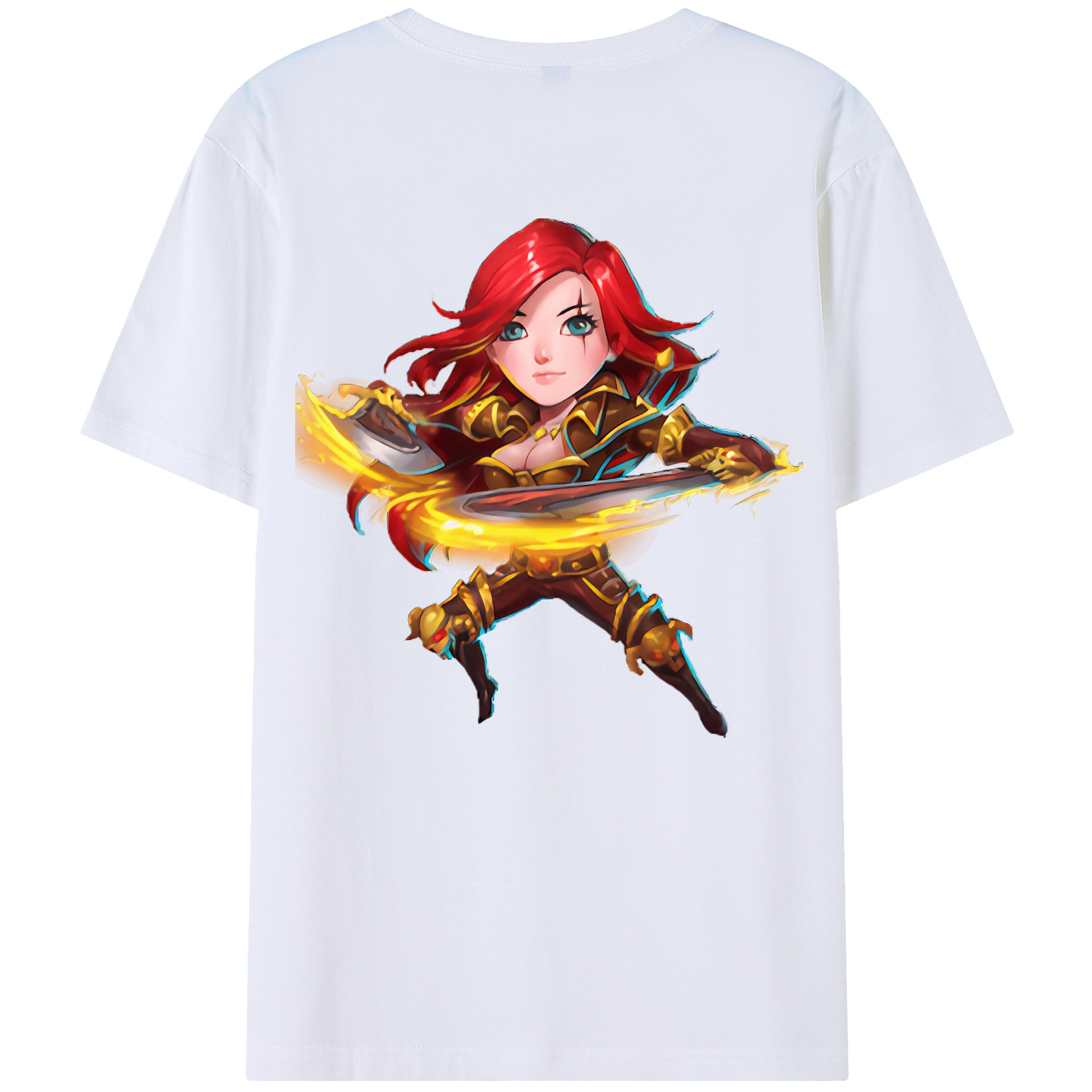（画像用） リーグ・オブ・レジェンド League of Legends LOL 綿100％半袖Tシャツ（背面プリント）