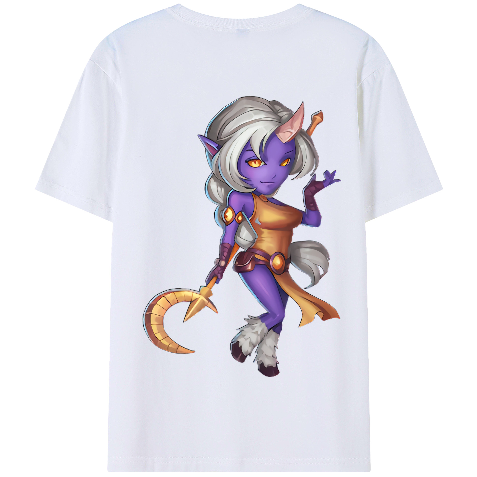 （画像用） リーグ・オブ・レジェンド League of Legends LOL 綿100％半袖Tシャツ（背面プリント）