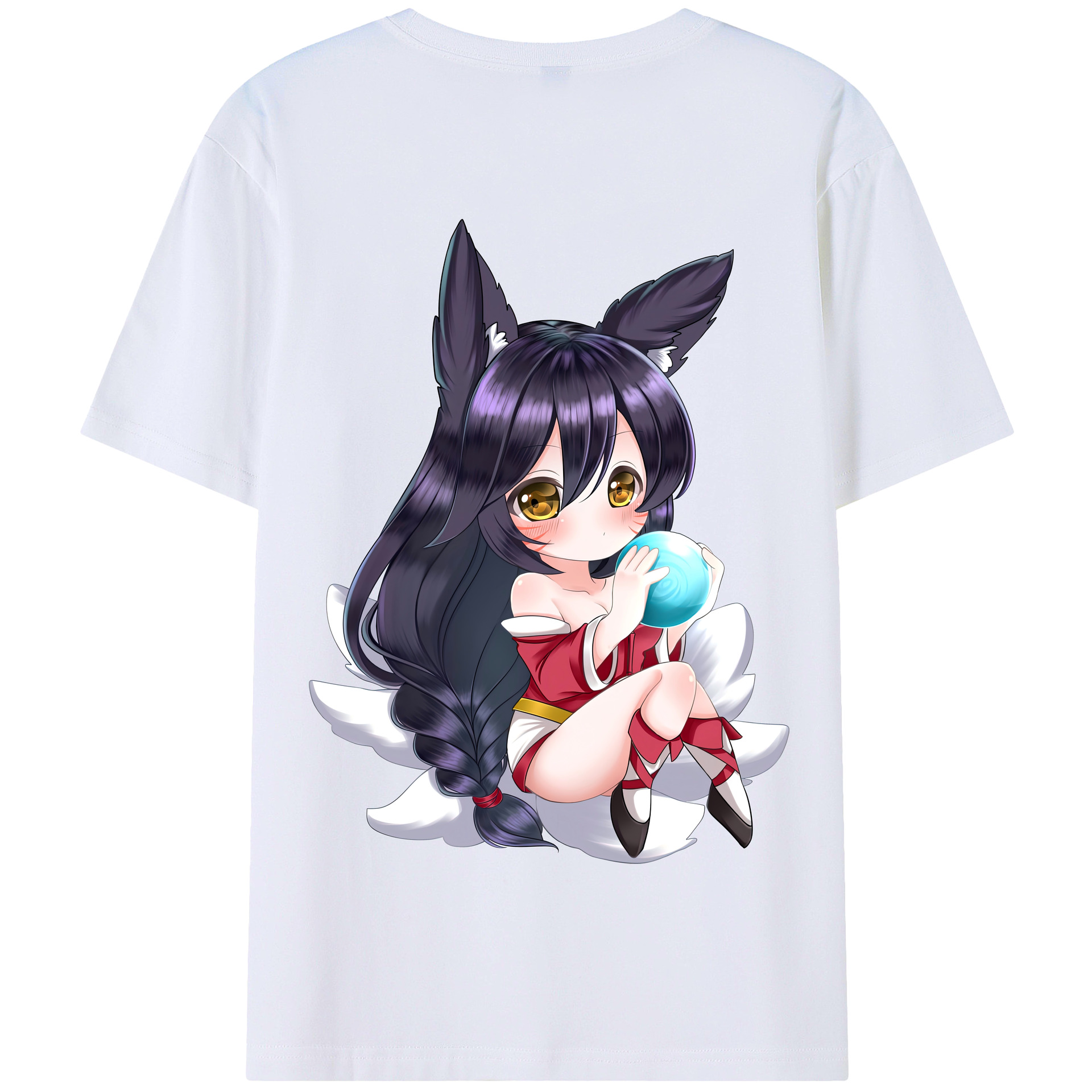 （画像用） リーグ・オブ・レジェンド League of Legends LOL 綿100％半袖Tシャツ（背面プリント）