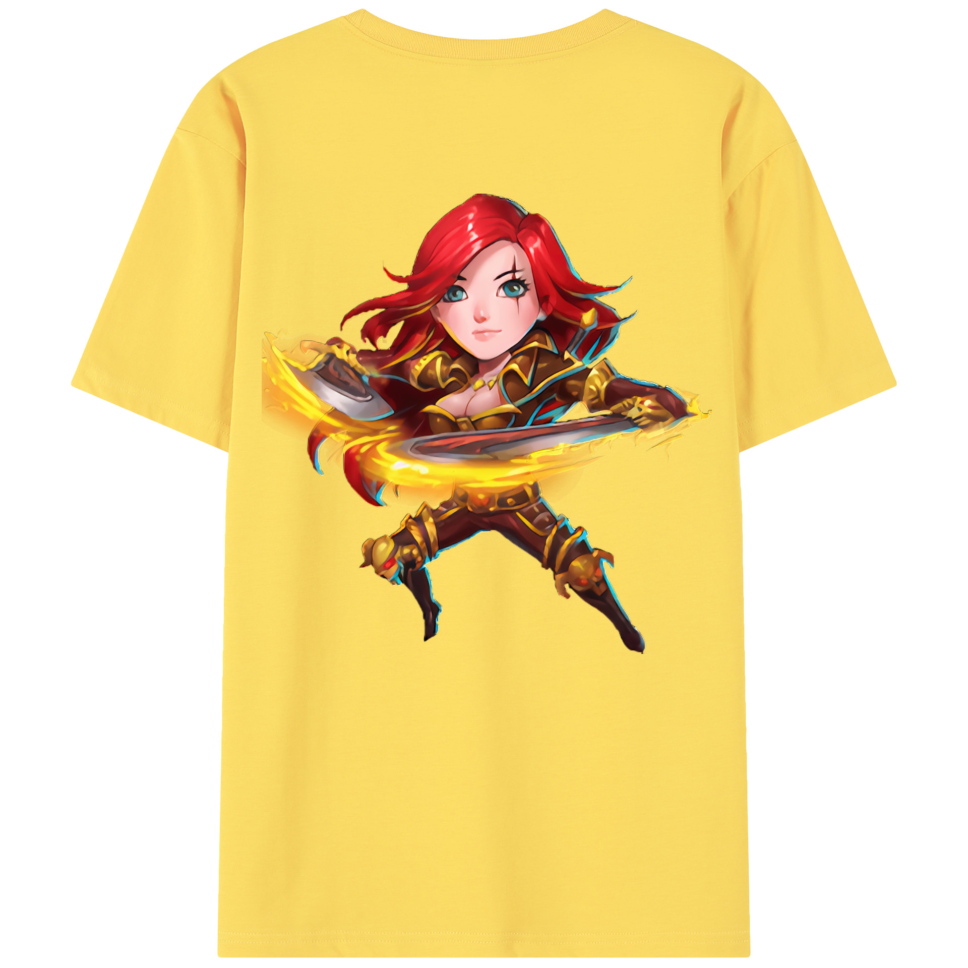 （画像用） リーグ・オブ・レジェンド League of Legends LOL 綿100％半袖Tシャツ（背面プリント）