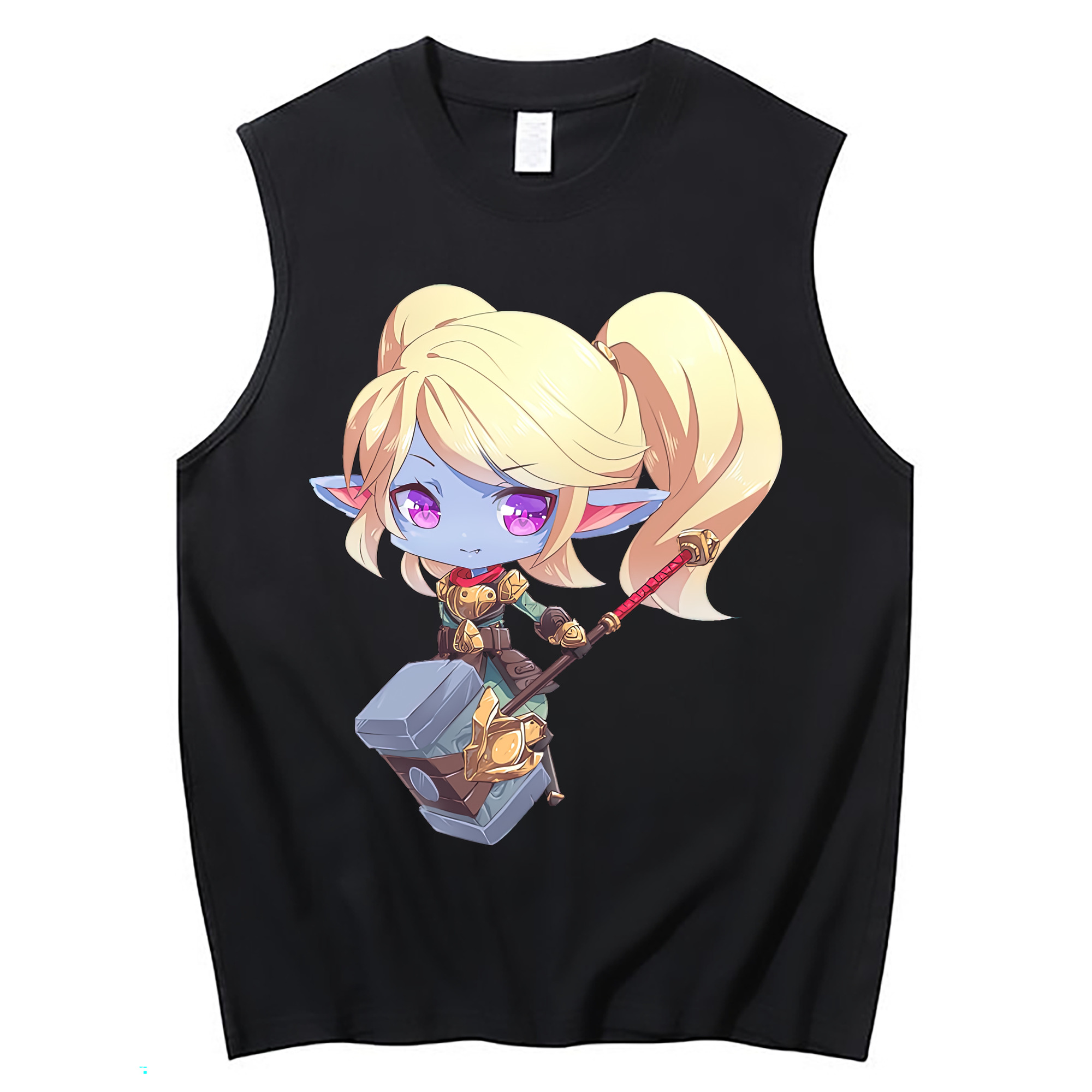 （画像用） リーグ・オブ・レジェンド League of Legends LOL コットン100％タンクトップ（フロントプリント）