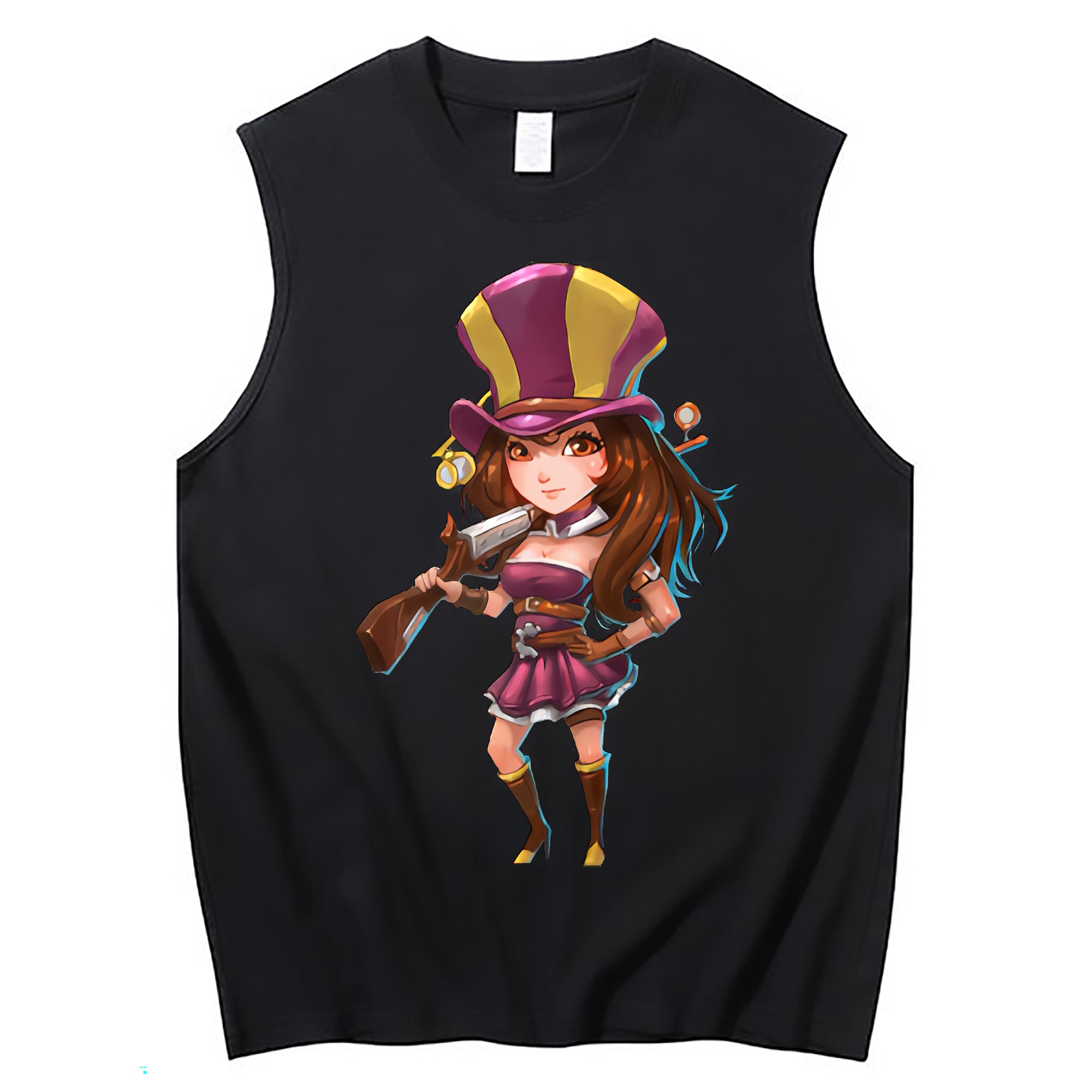 （画像用） リーグ・オブ・レジェンド League of Legends LOL コットン100％タンクトップ（フロントプリント）