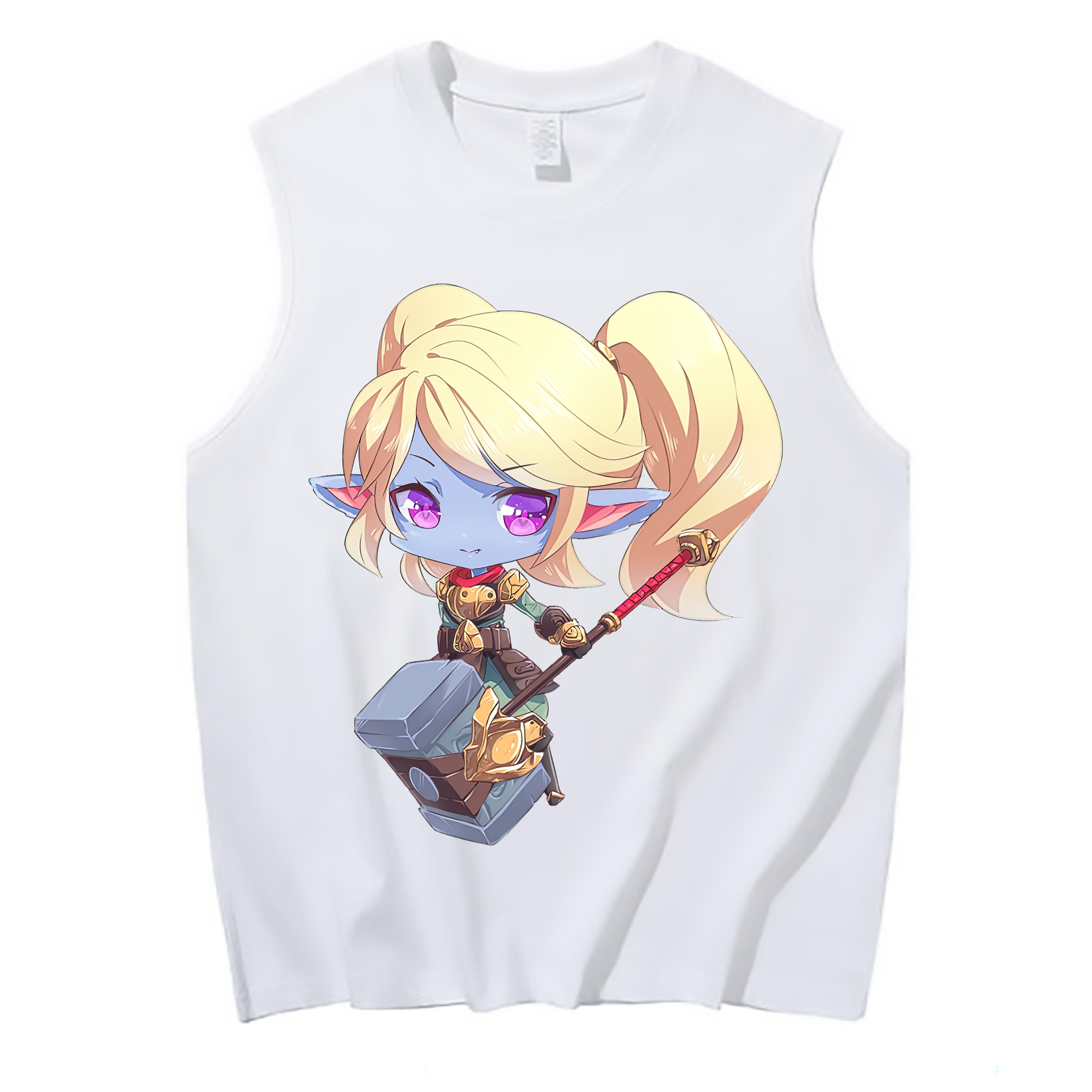 （画像用） リーグ・オブ・レジェンド League of Legends LOL コットン100％タンクトップ（フロントプリント）