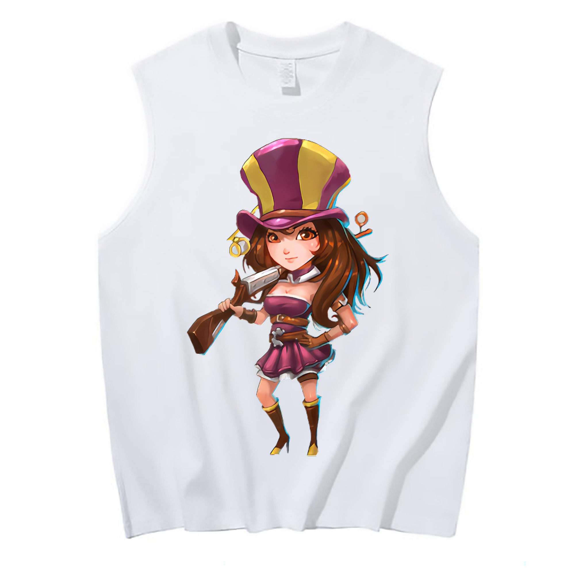 （画像用） リーグ・オブ・レジェンド League of Legends LOL コットン100％タンクトップ（フロントプリント）