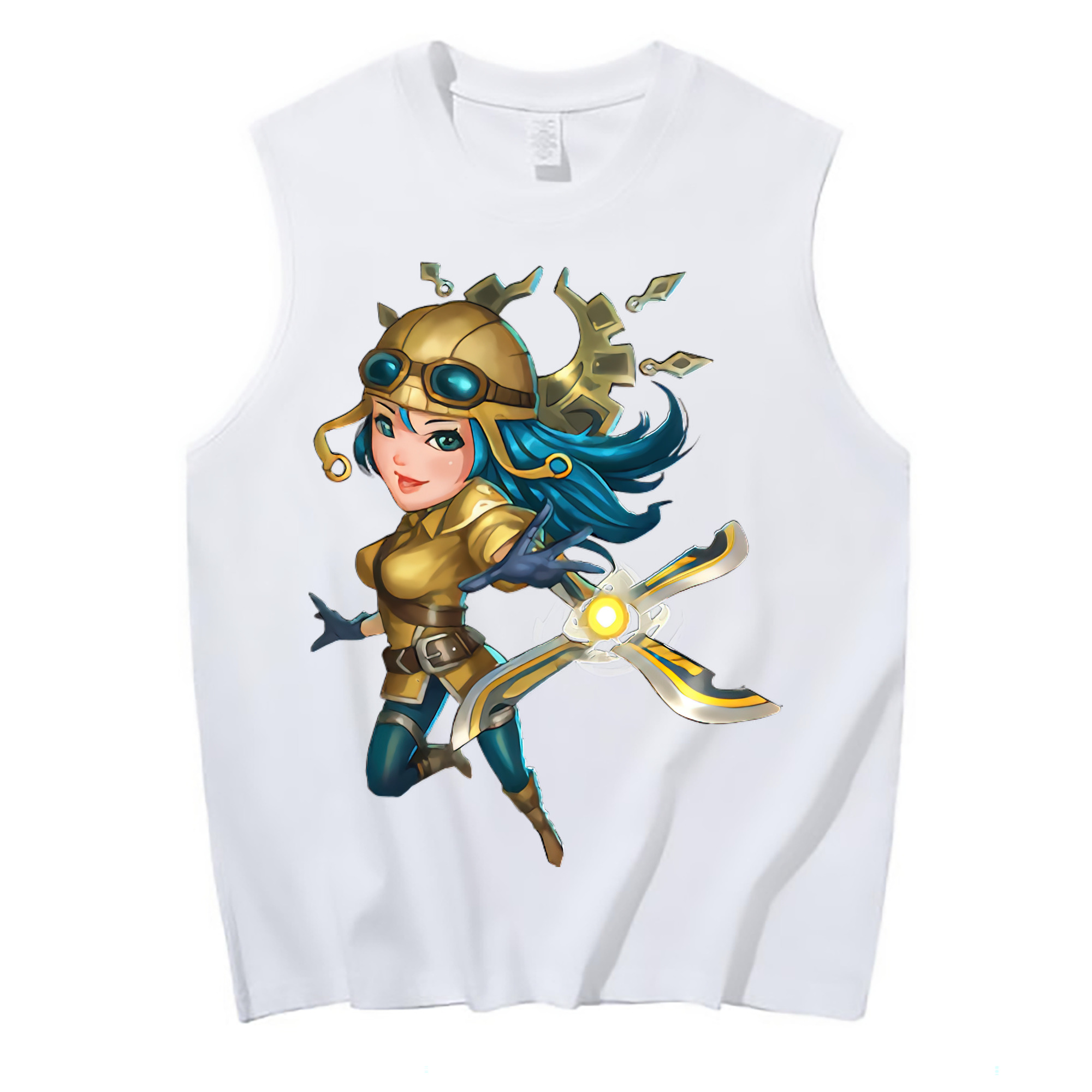 （画像用） リーグ・オブ・レジェンド League of Legends LOL コットン100％タンクトップ（フロントプリント）