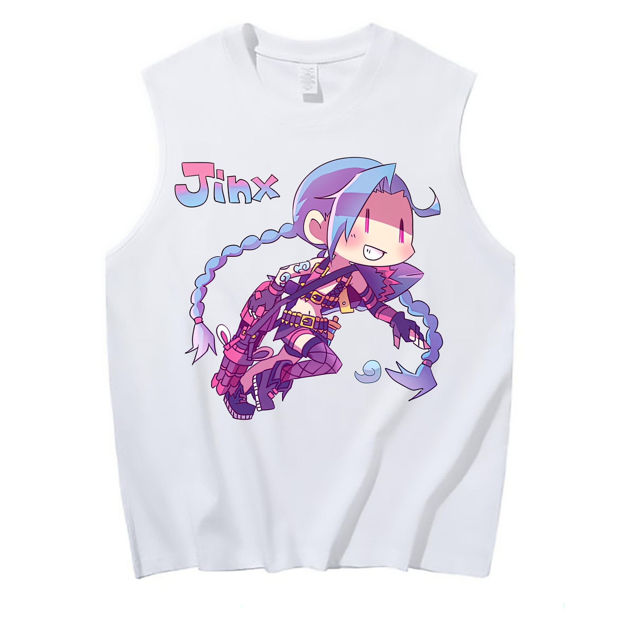 （画像用） リーグ・オブ・レジェンド League of Legends LOL コットン100％タンクトップ（フロントプリント）