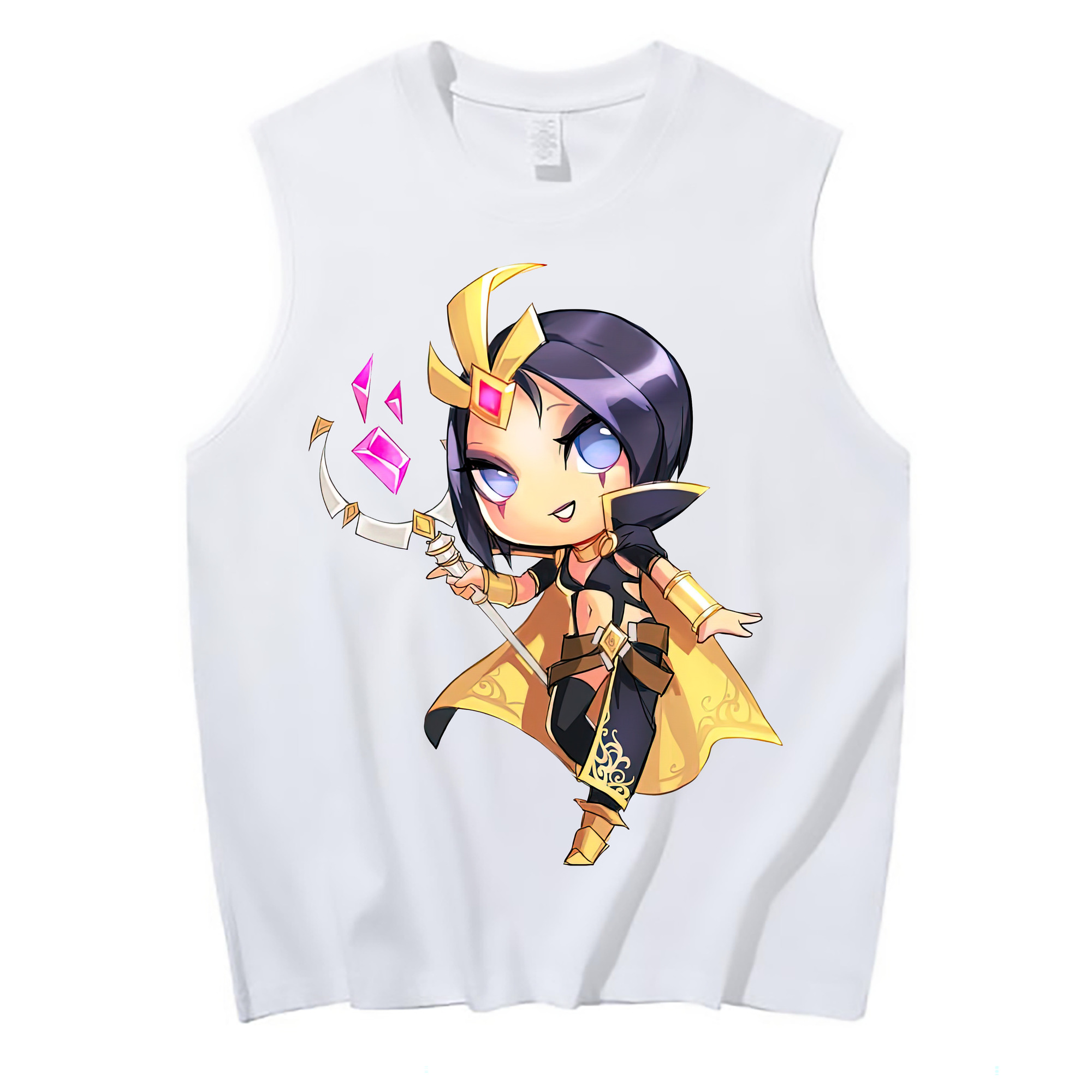 （画像用） リーグ・オブ・レジェンド League of Legends LOL コットン100％タンクトップ（フロントプリント）
