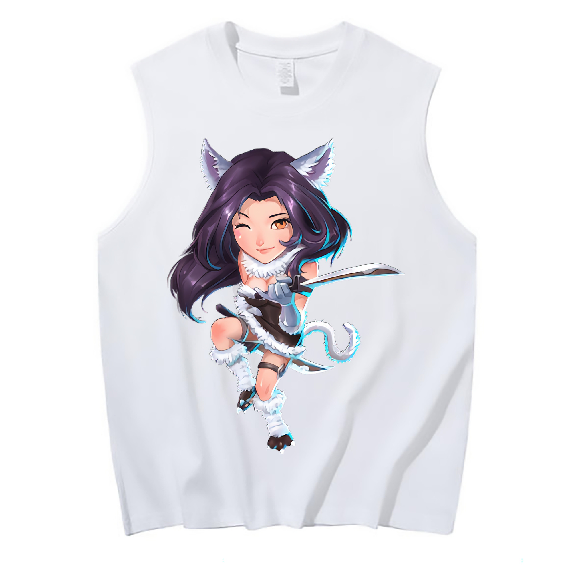 （画像用） リーグ・オブ・レジェンド League of Legends LOL コットン100％タンクトップ（フロントプリント）