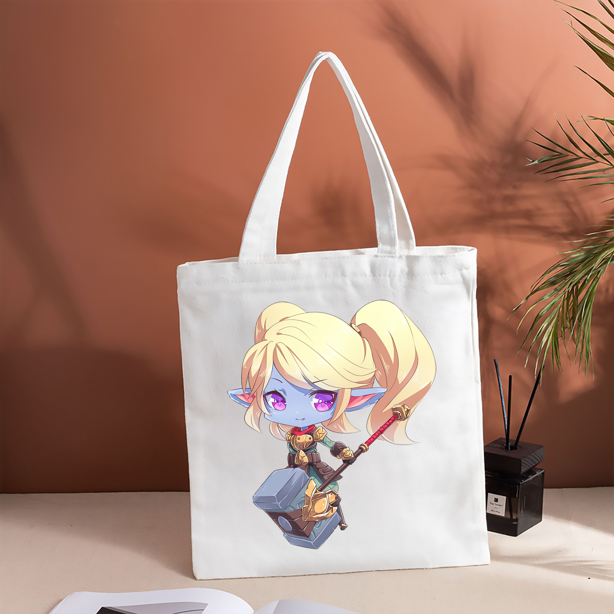 リーグ・オブ・レジェンド League of Legends LOL 縦型キャンバス生地手提げバッグ　トートバッグ
