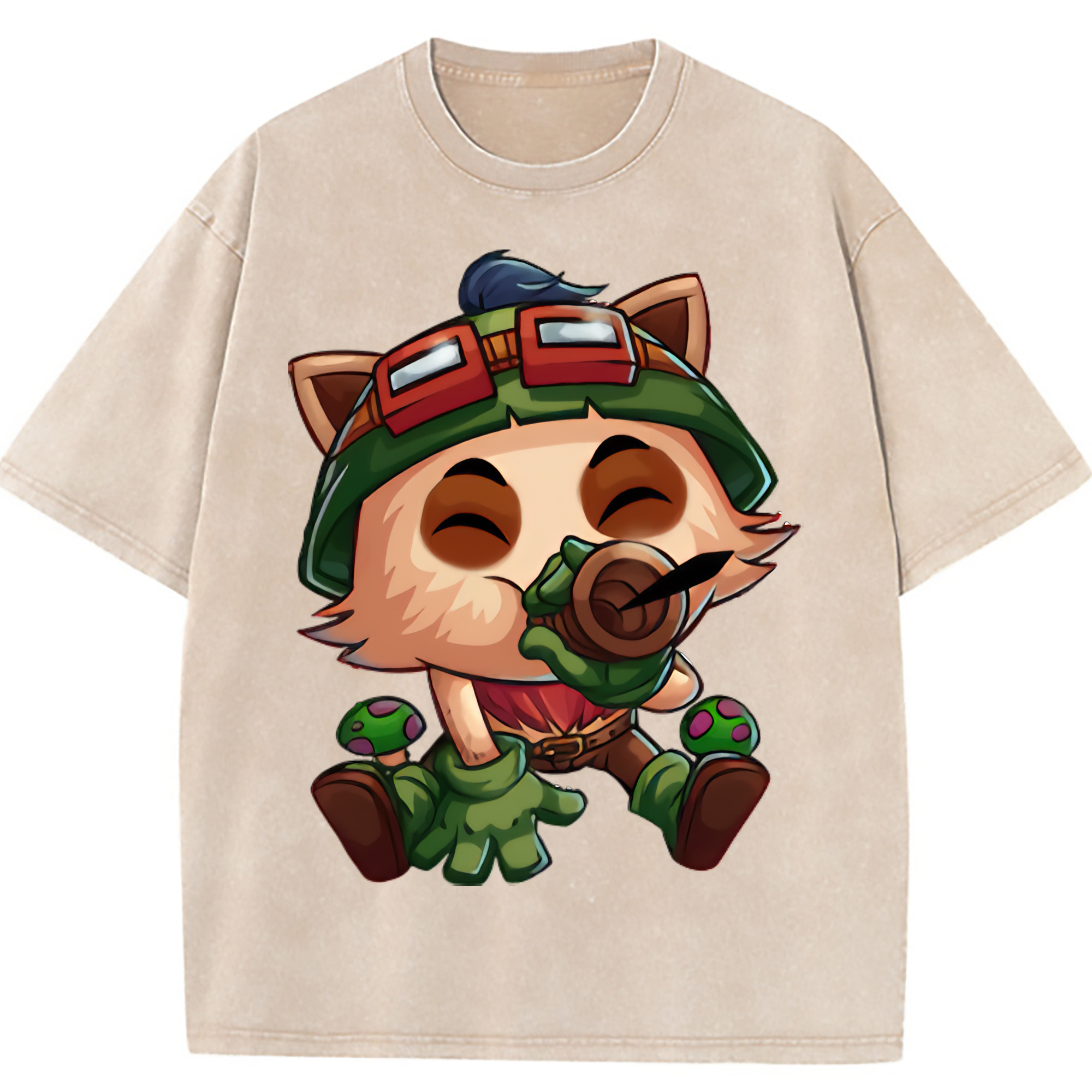 （画像用） リーグ・オブ・レジェンド League of Legends LOL 綿100% ヴィンテージ風 半袖Tシャツ（フロントプリント）