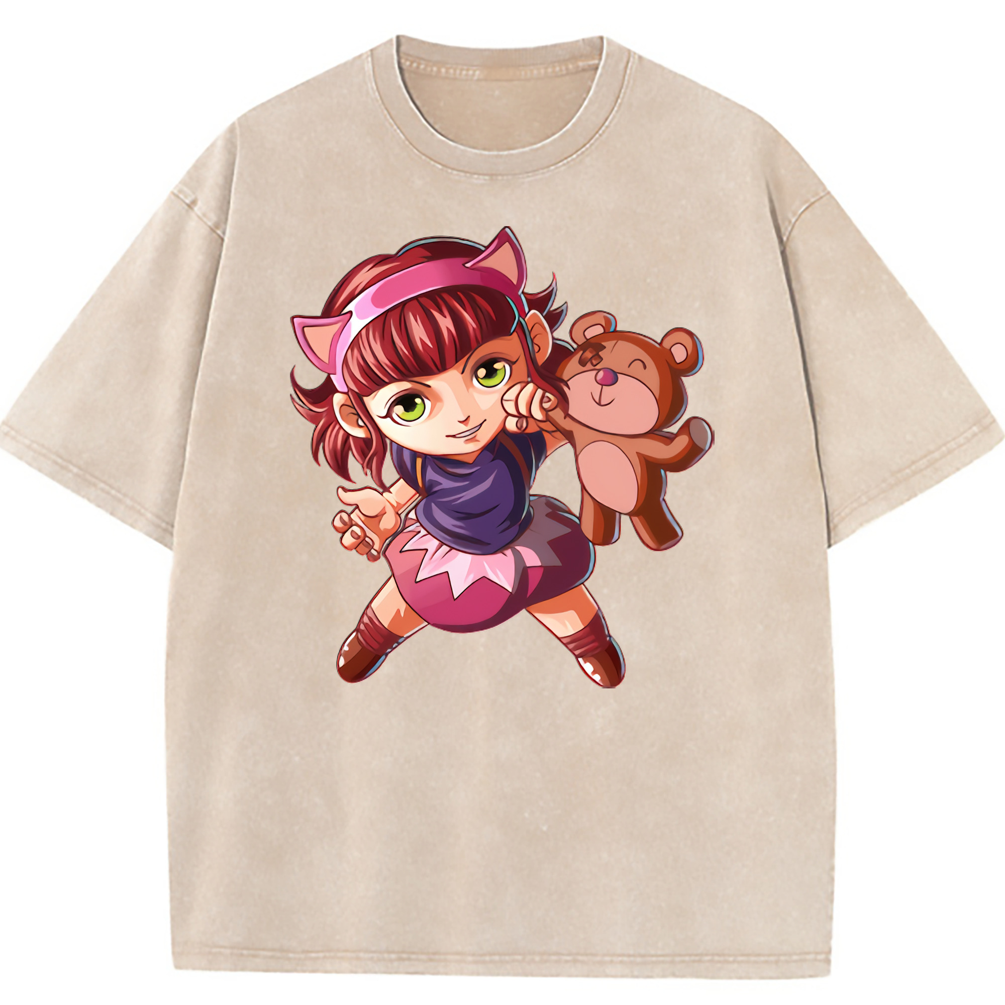 （画像用） リーグ・オブ・レジェンド League of Legends LOL 綿100% ヴィンテージ風 半袖Tシャツ（フロントプリント）
