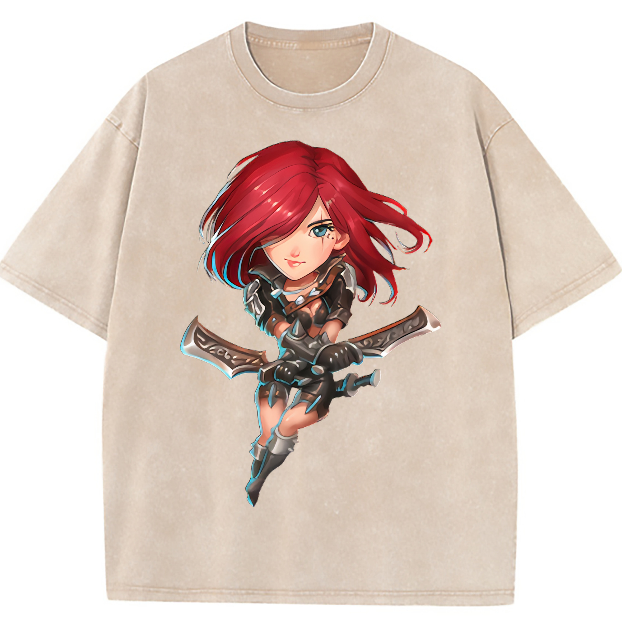 （画像用） リーグ・オブ・レジェンド League of Legends LOL 綿100% ヴィンテージ風 半袖Tシャツ（フロントプリント）